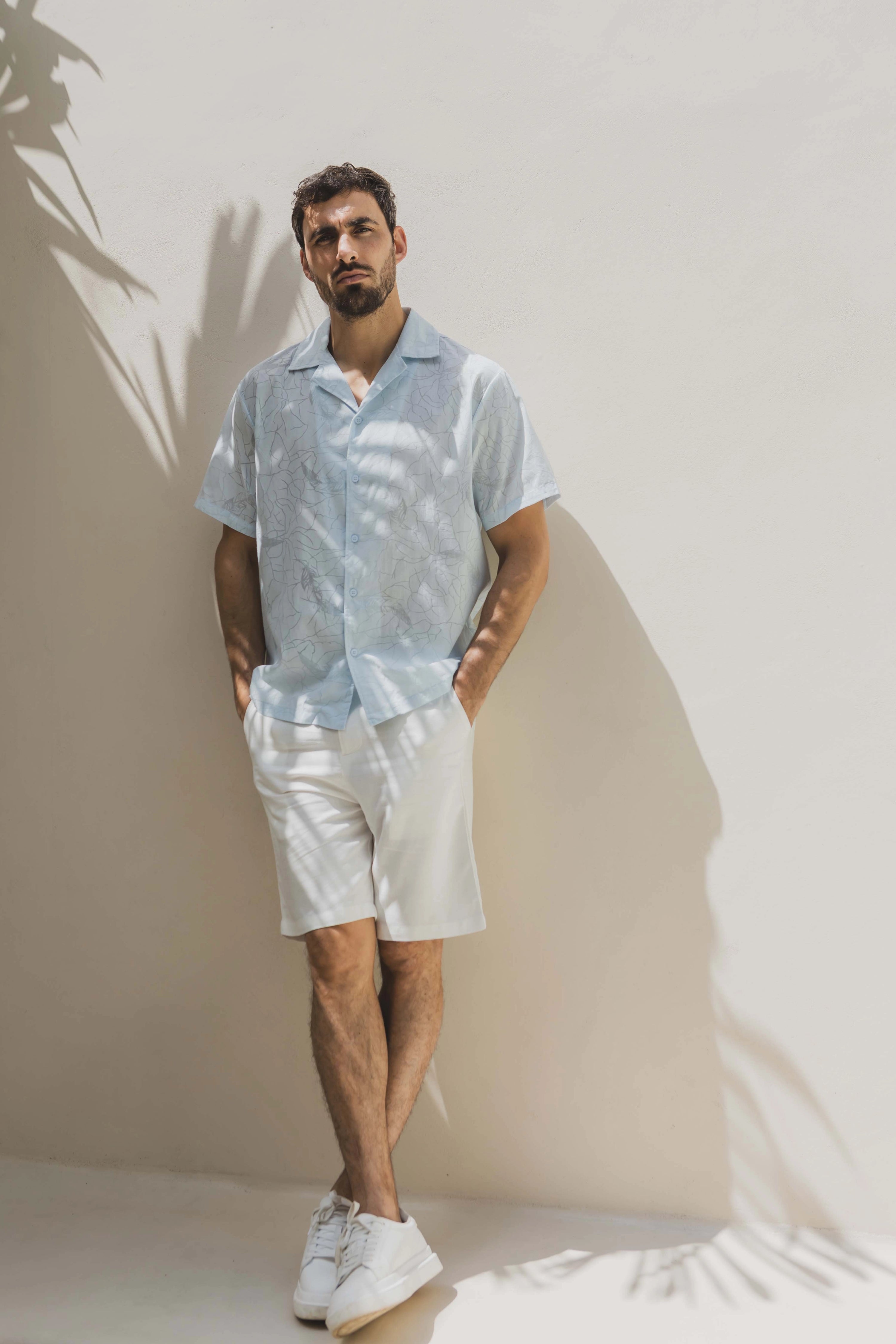 Chemise à manches courtes à motif