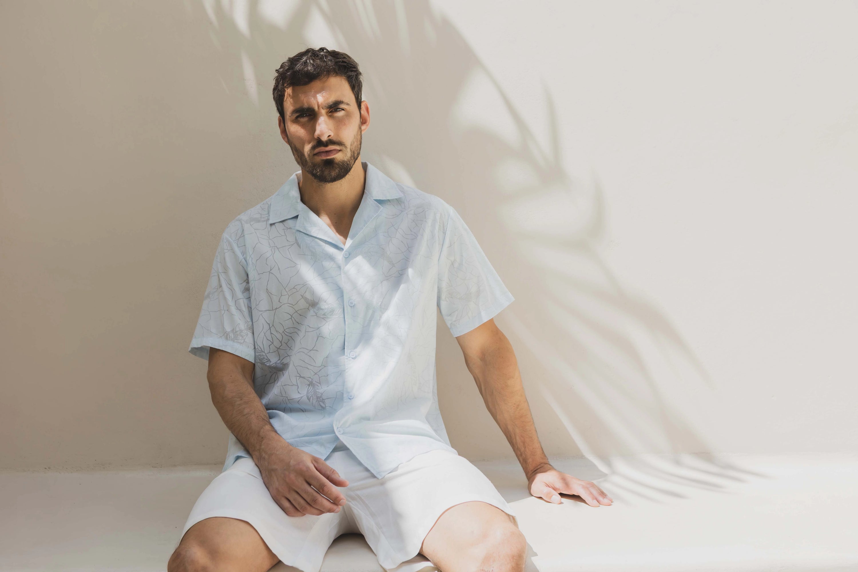 Chemise à manches courtes à motif