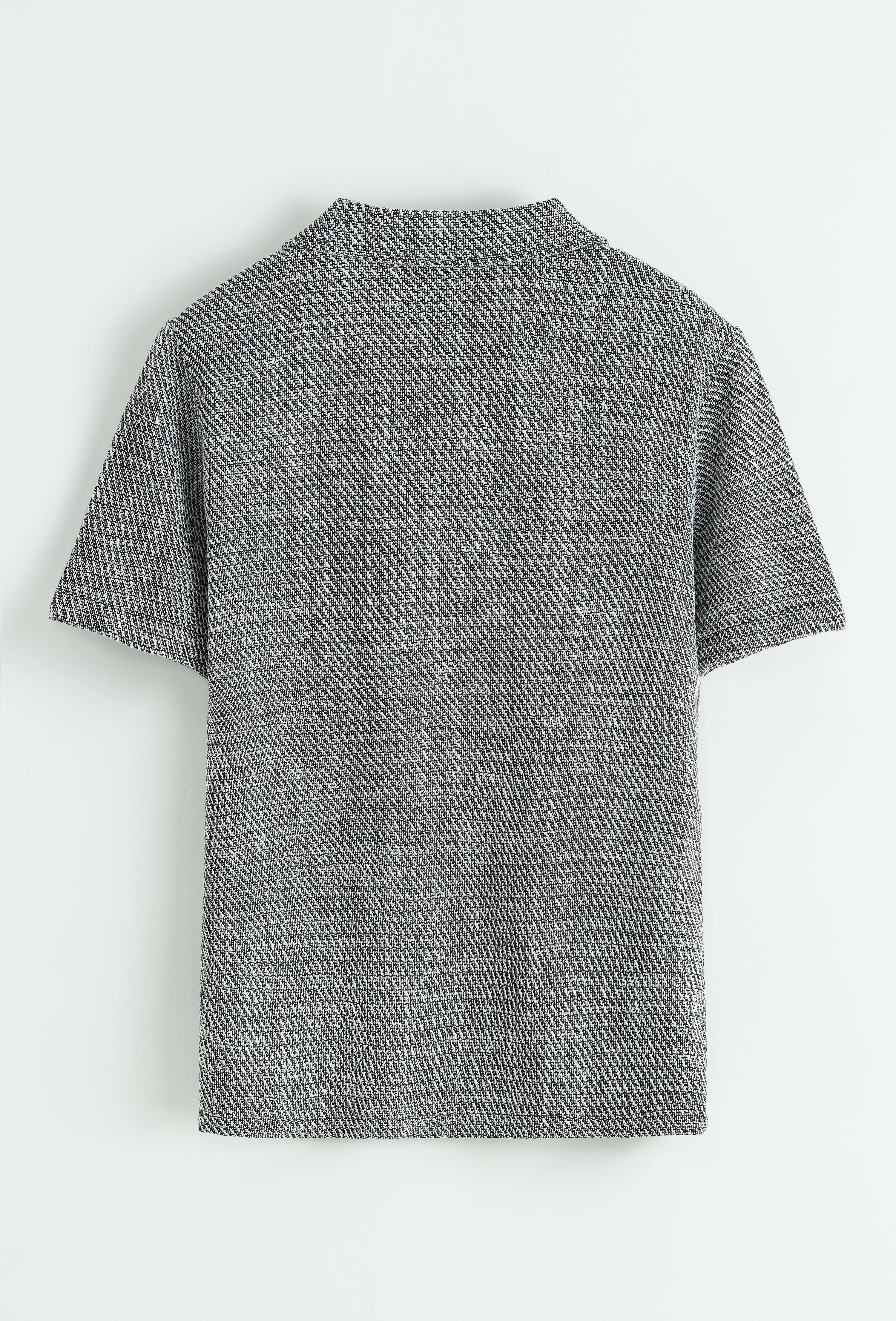 Chemise unie manches courtes