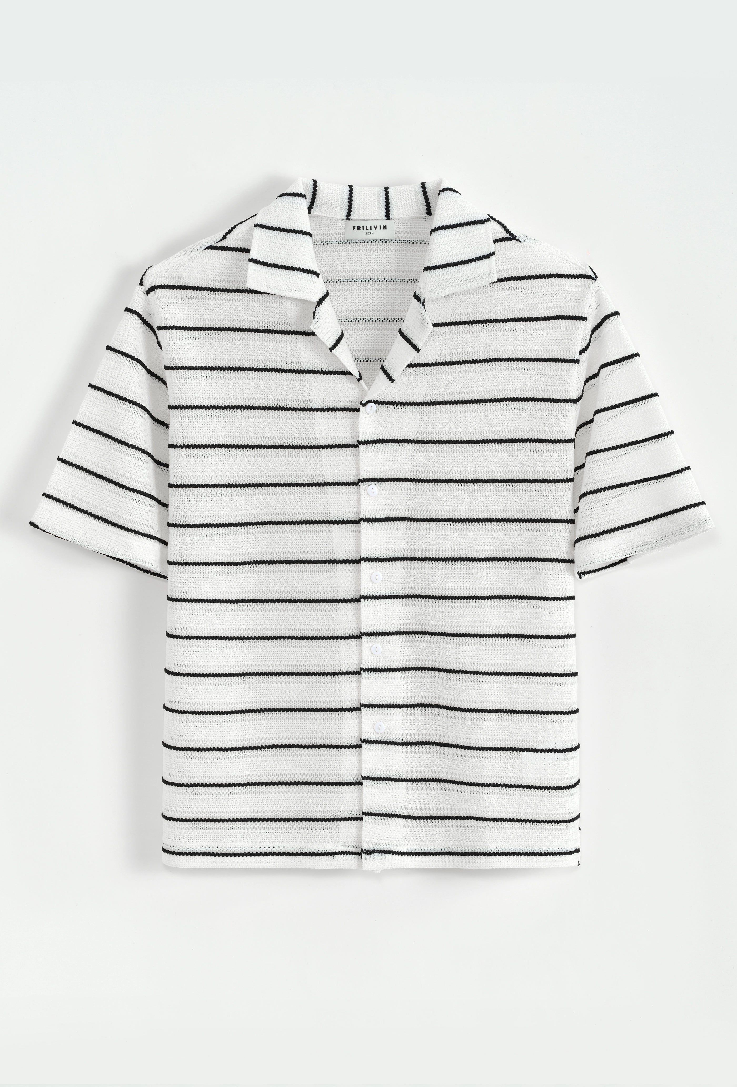 Chemise à rayures manches courtes