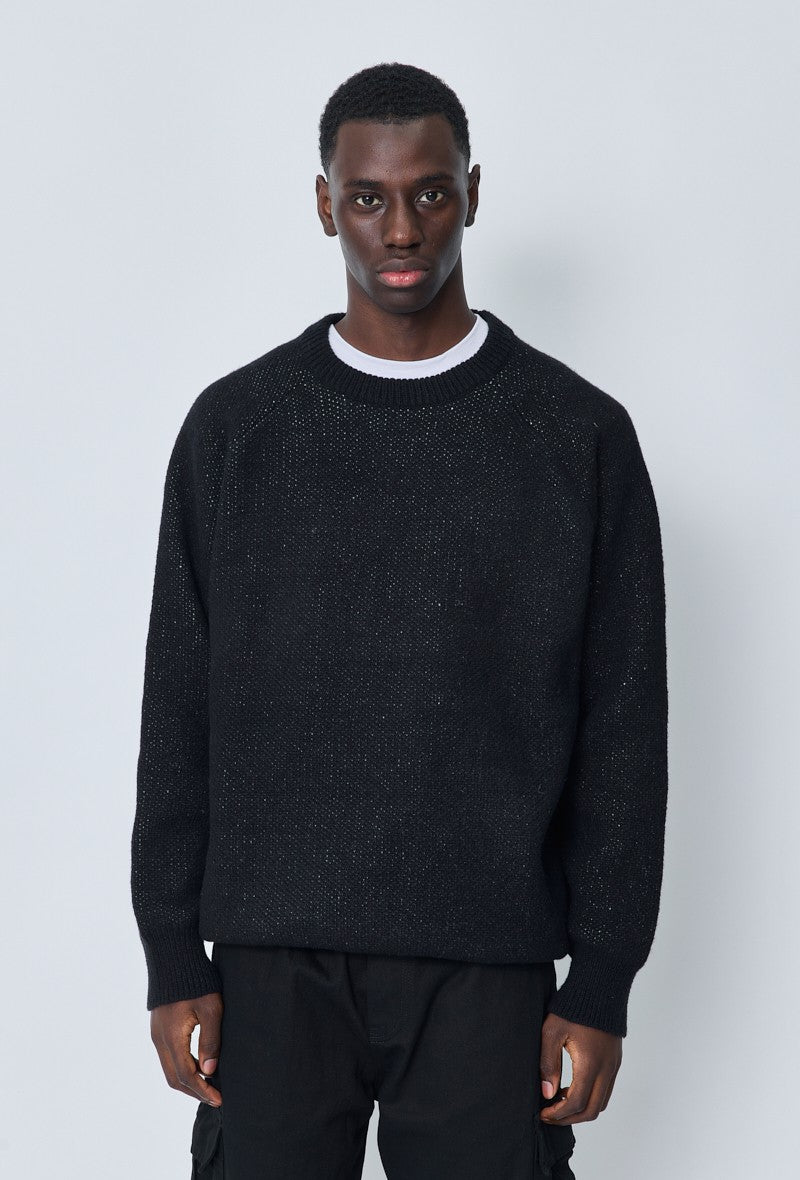 Pull maille couleur uni col rond - Frilivin