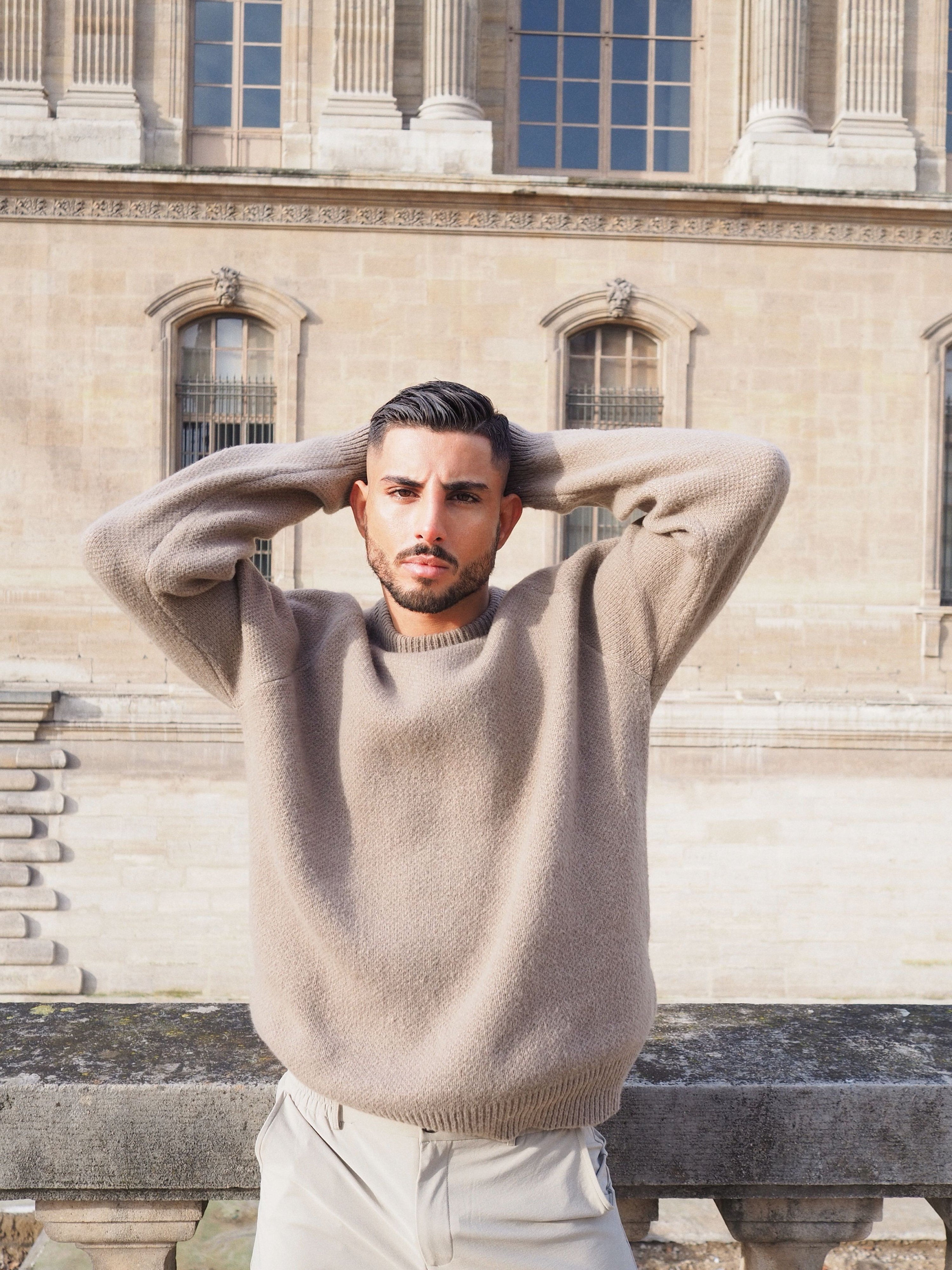 Pull maille couleur uni col rond - Frilivin
