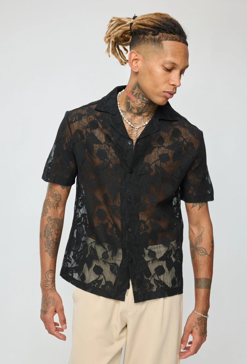 Chemise à motif fleuri