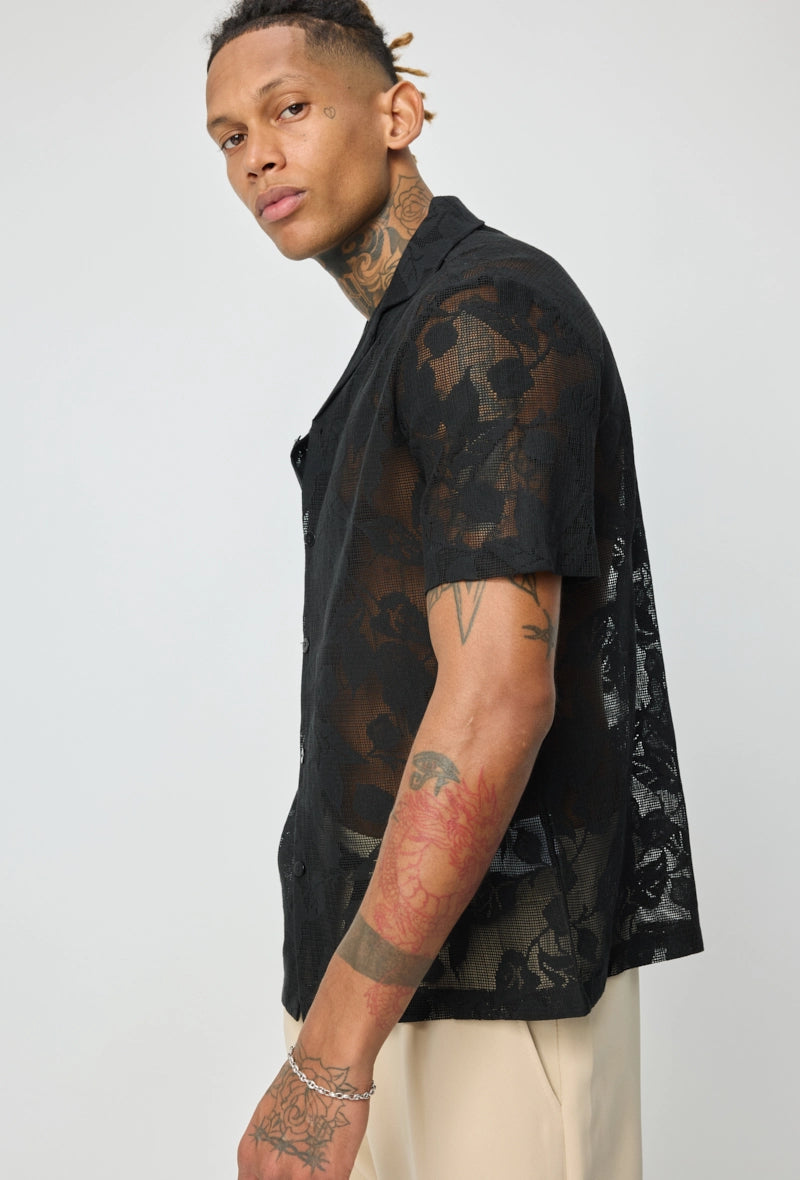 Chemise à motif fleuri