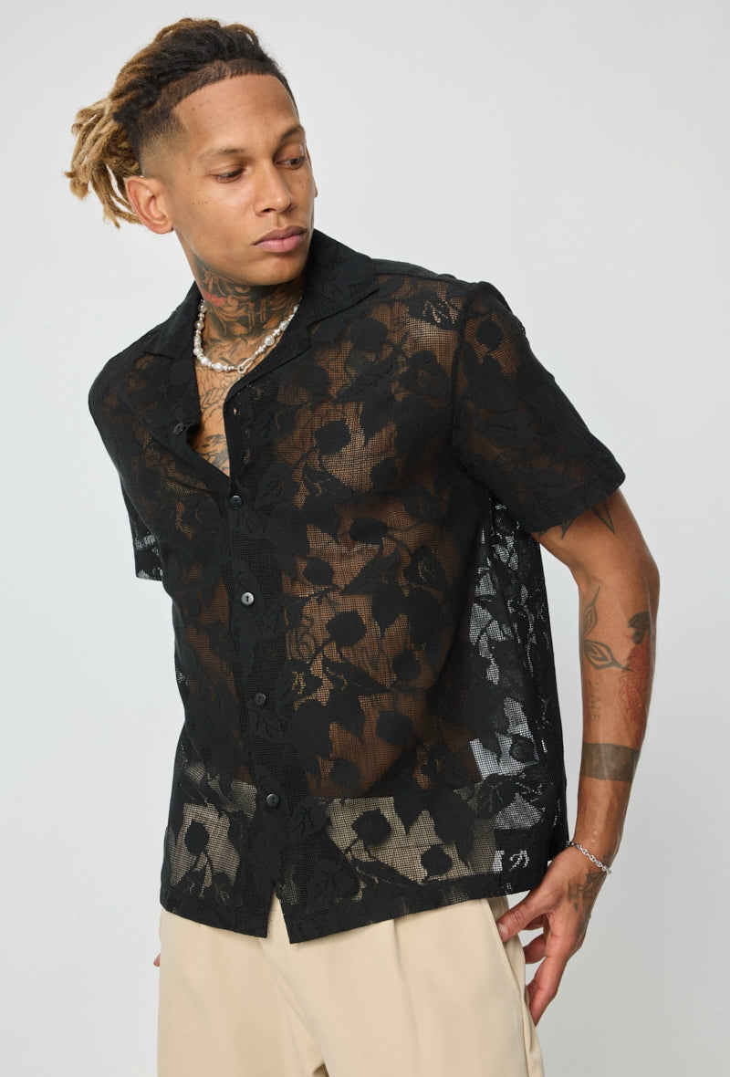 Chemise à motif fleuri