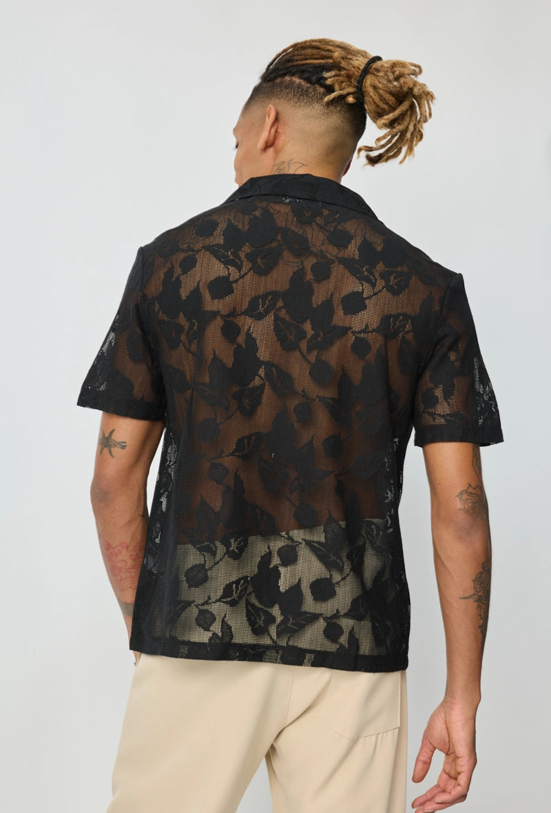 Chemise à motif fleuri