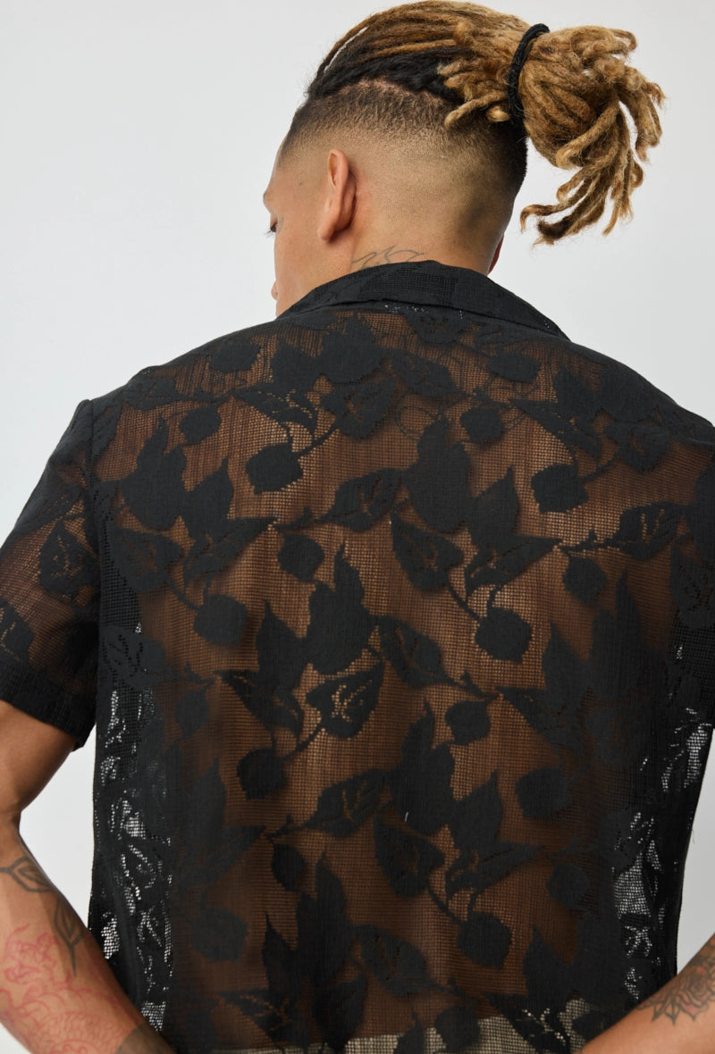 Chemise à motif fleuri