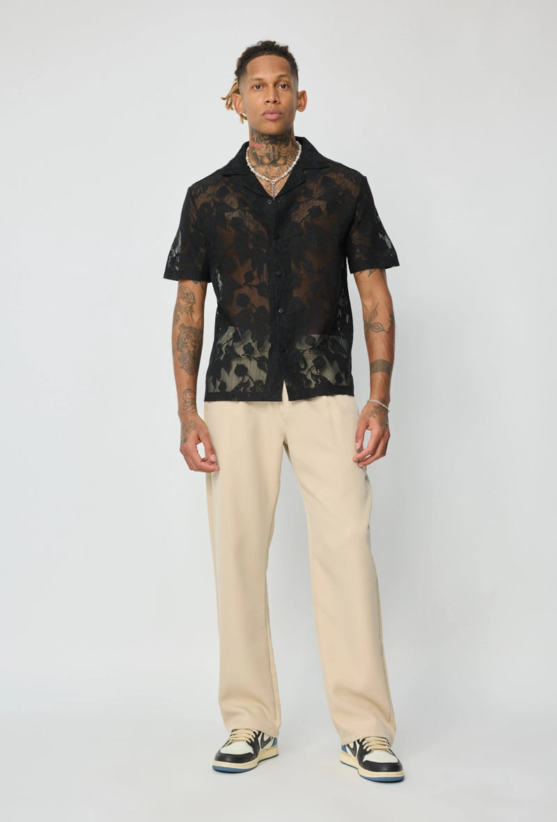 Chemise à motif fleuri