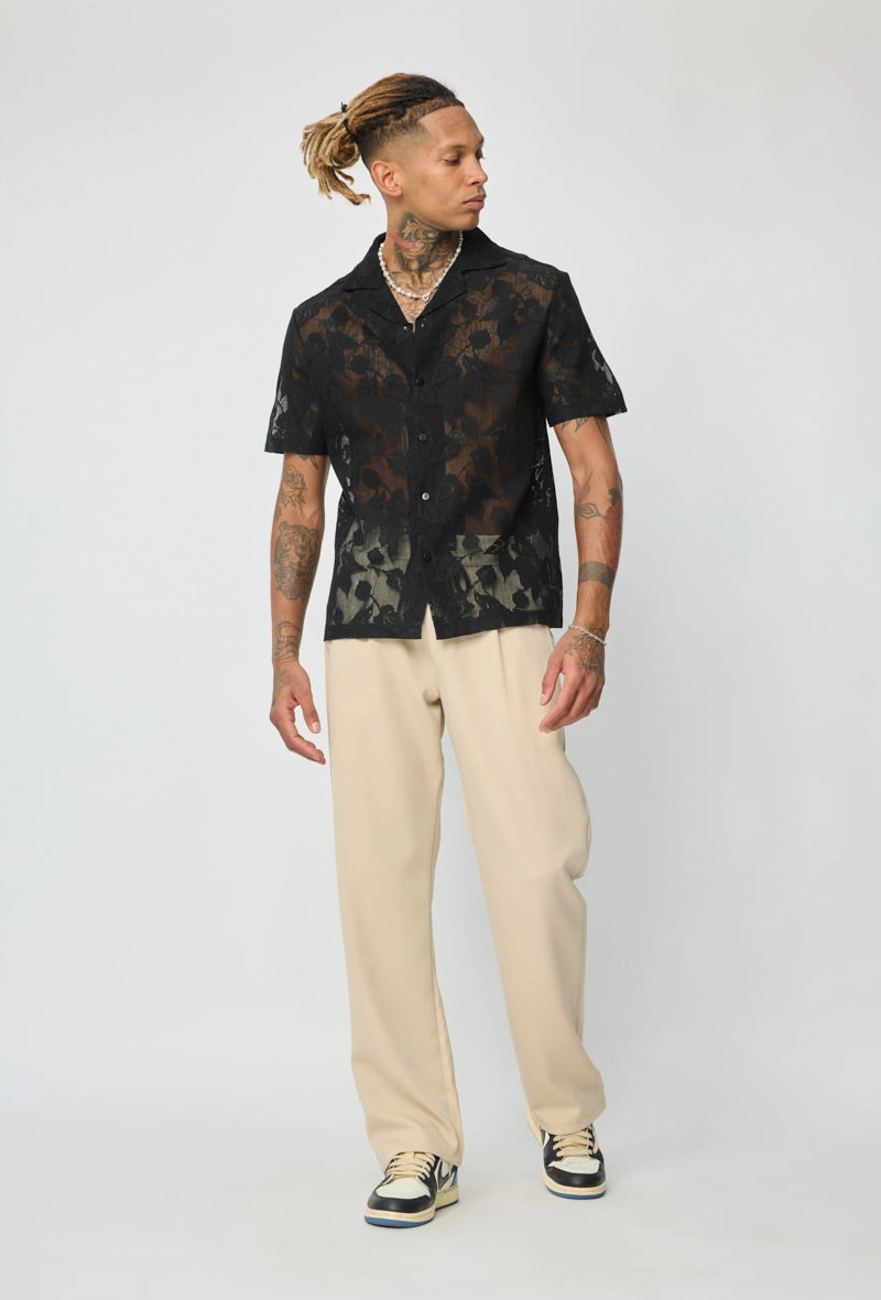 Chemise à motif fleuri