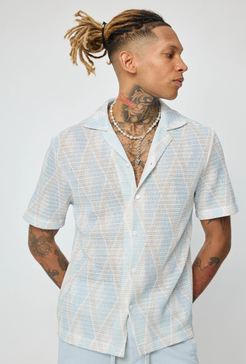 Chemise à motif losange