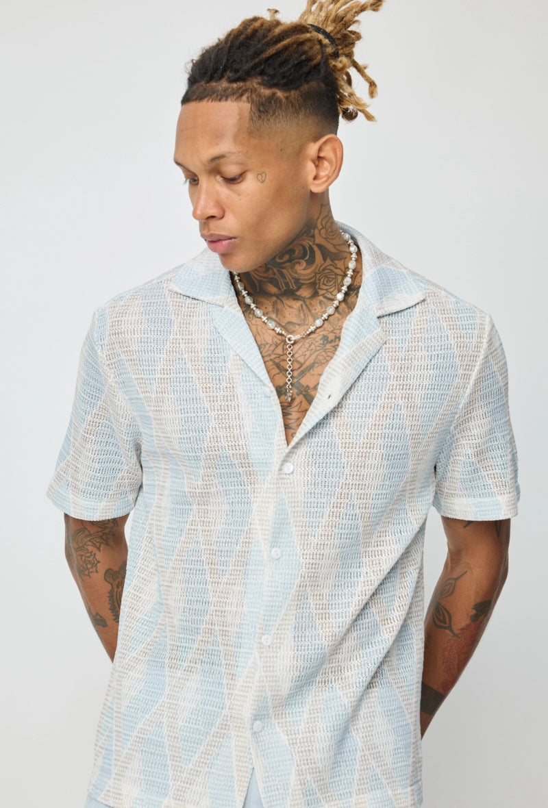 Chemise à motif losange