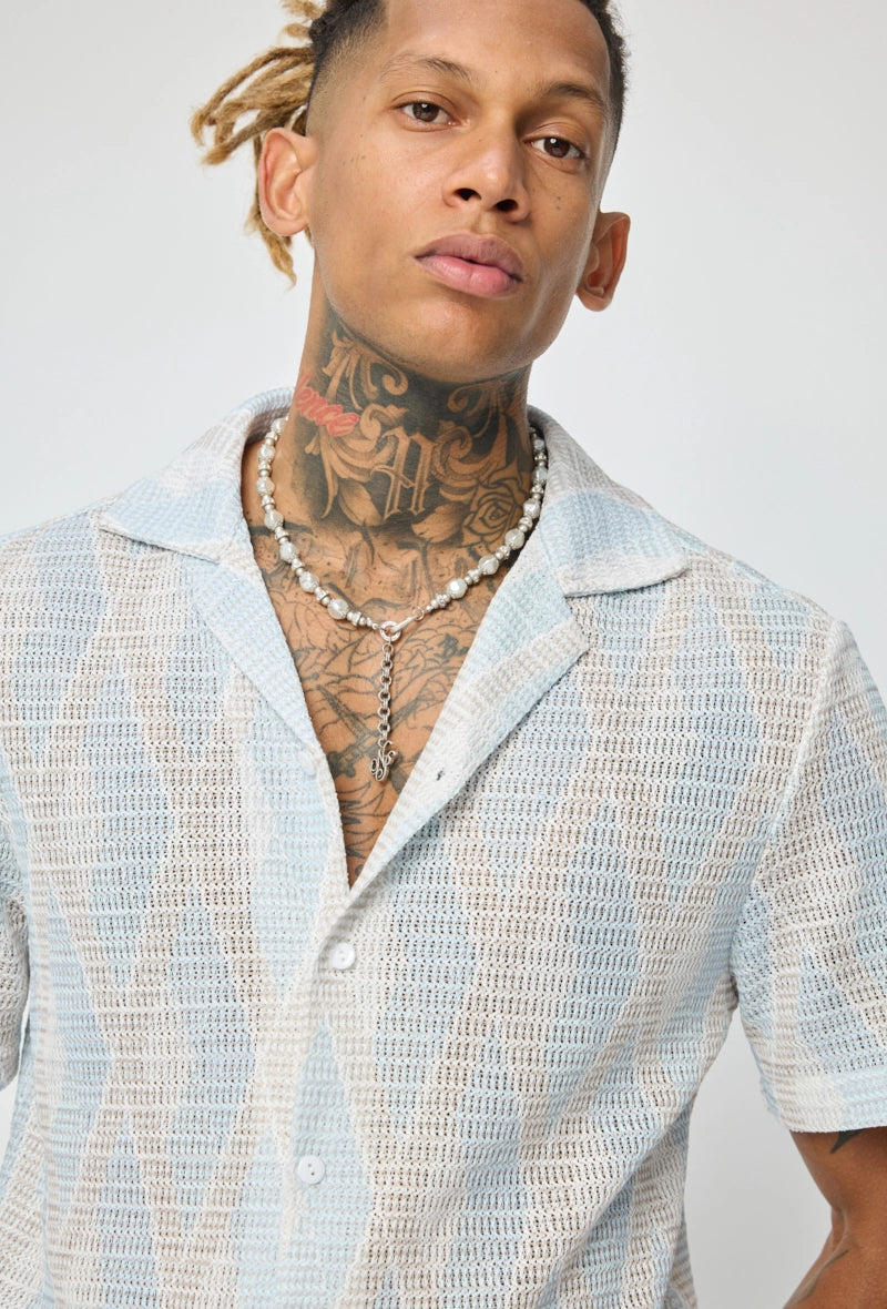 Chemise à motif losange