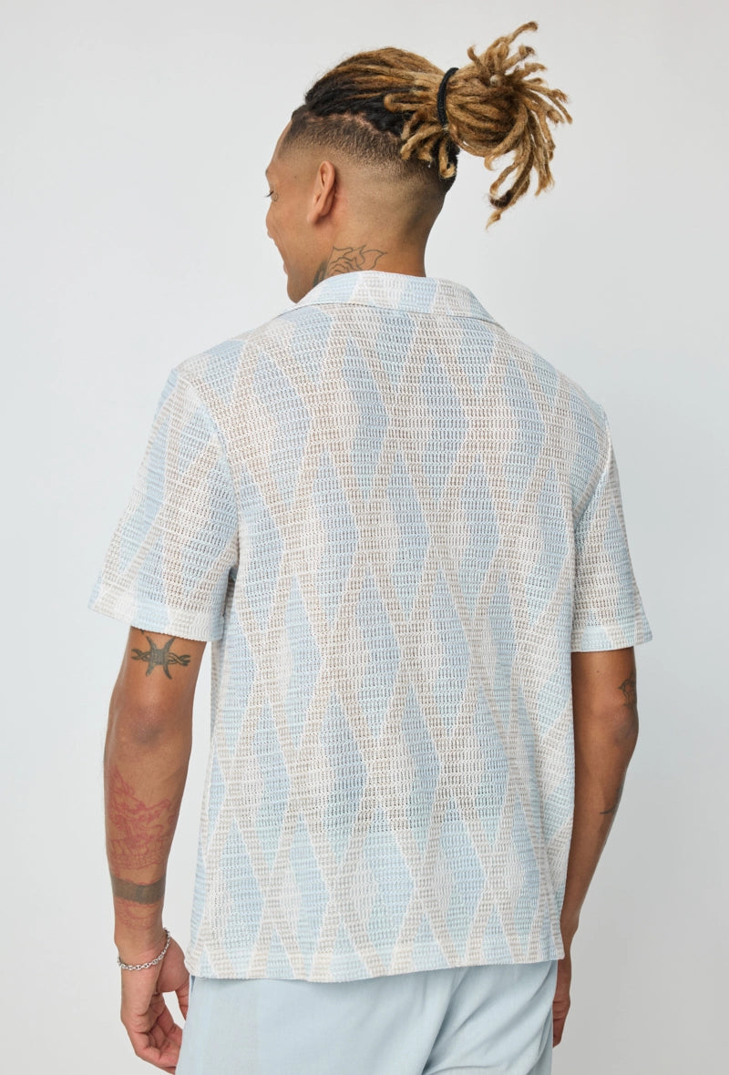 Chemise à motif losange