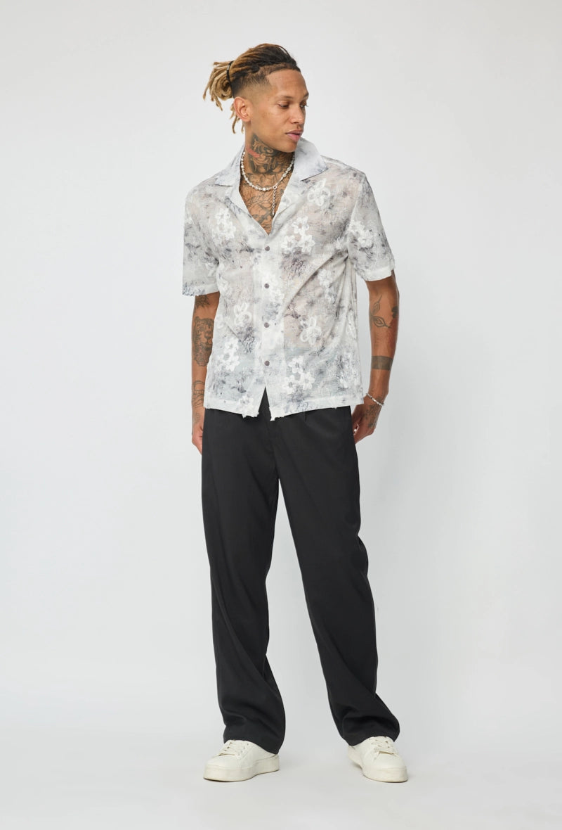 Chemise unie à manches courtes