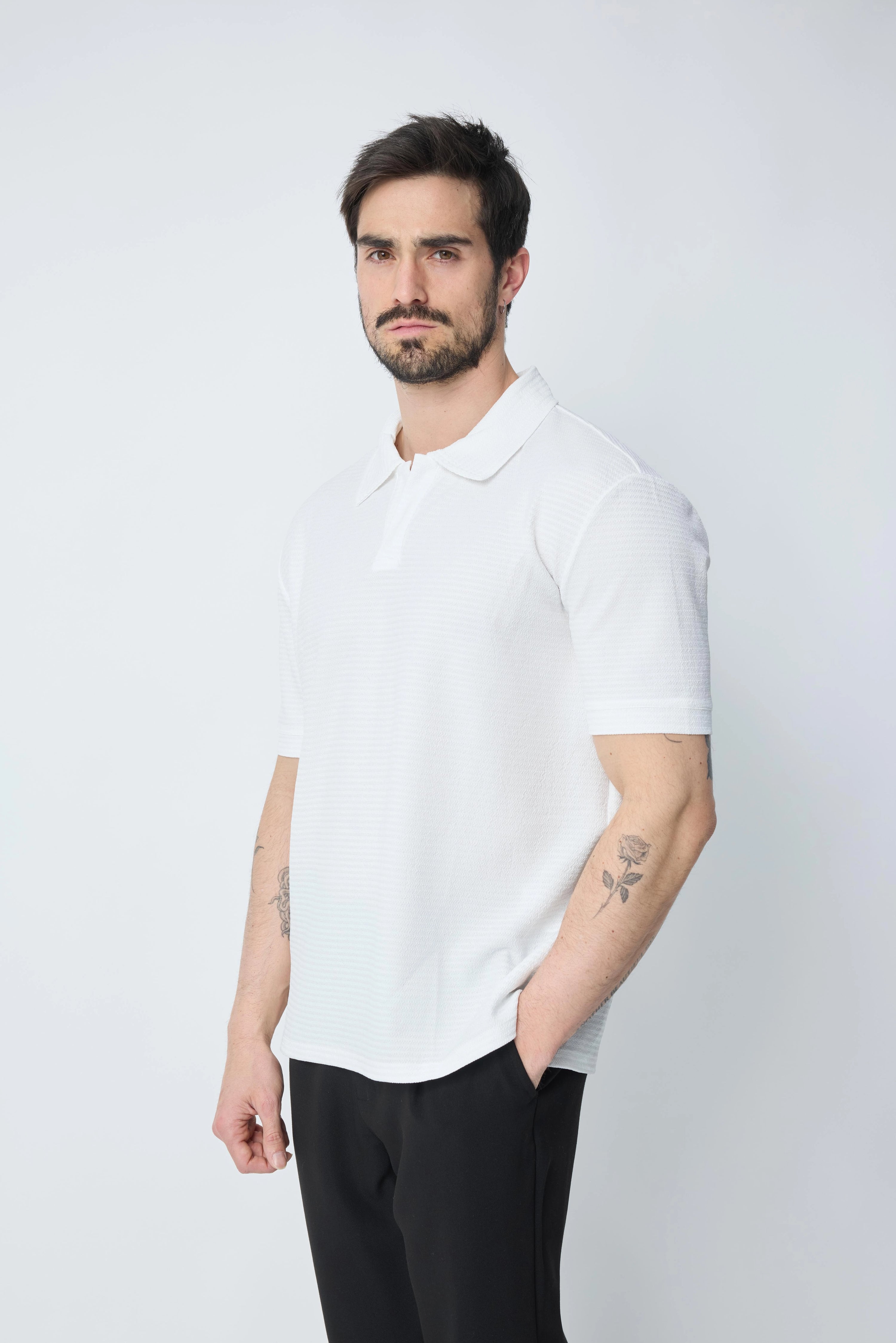 Polo uni à manches courtes