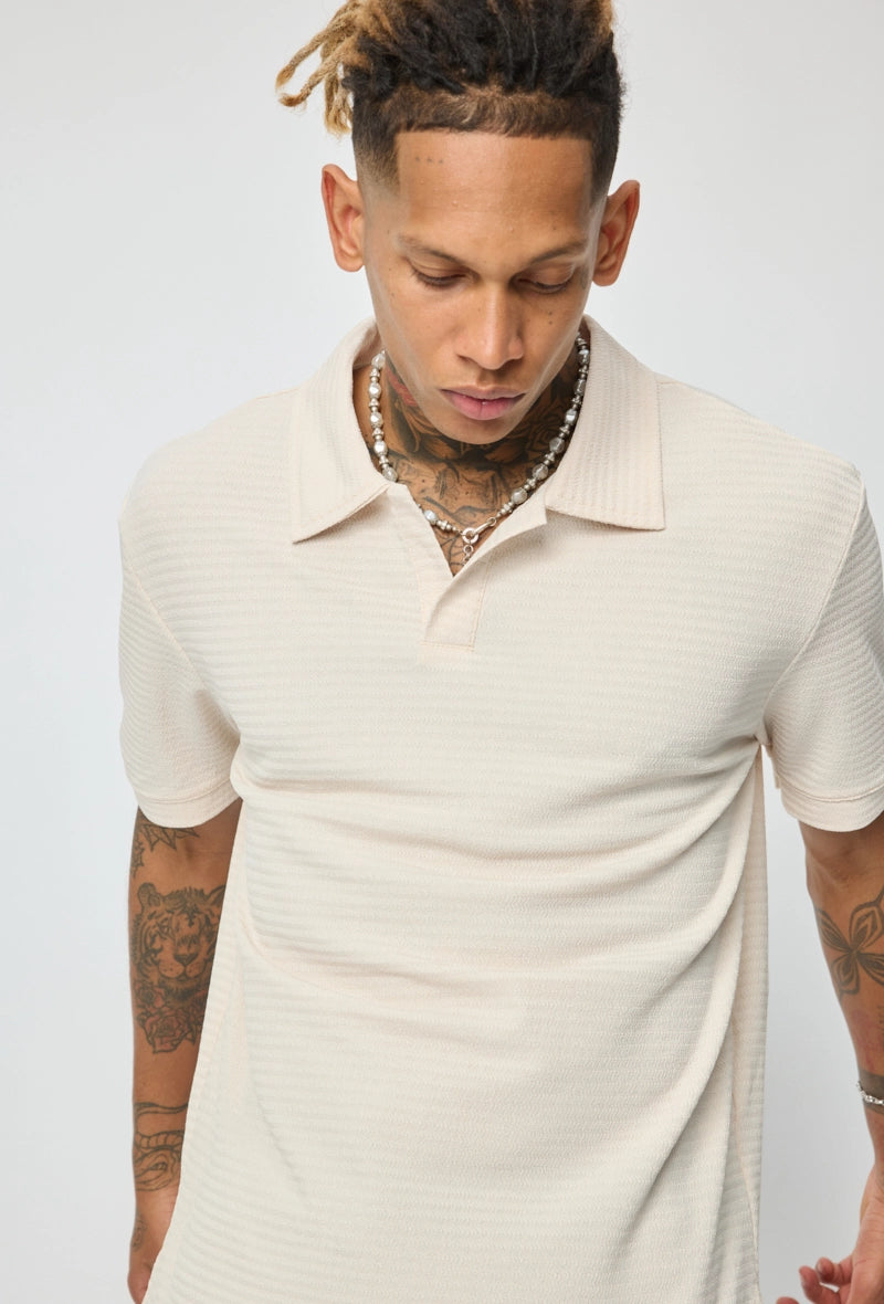 Polo uni à manches courtes