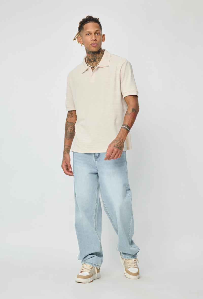 Polo uni à manches courtes