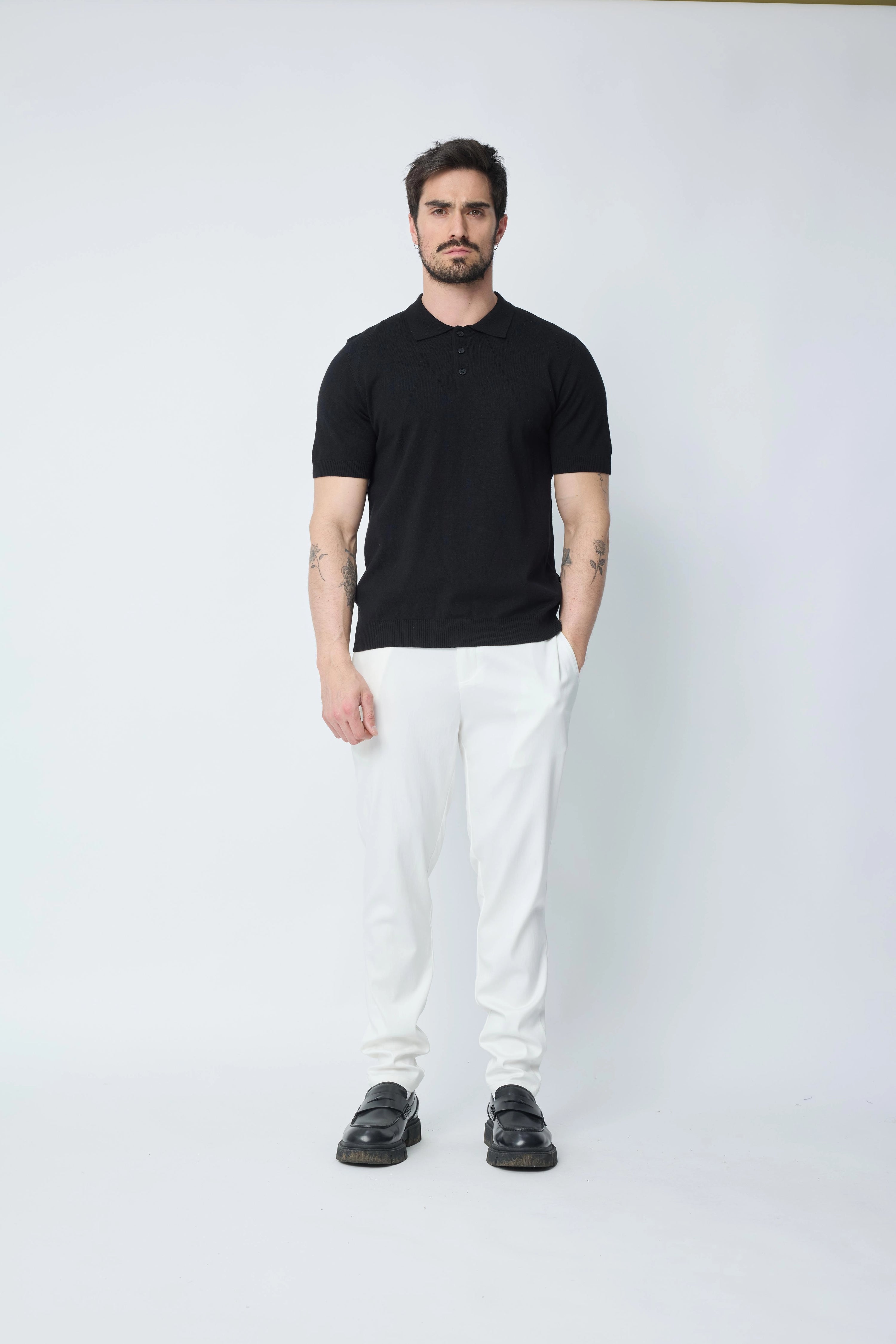 Polo uni manches courtes