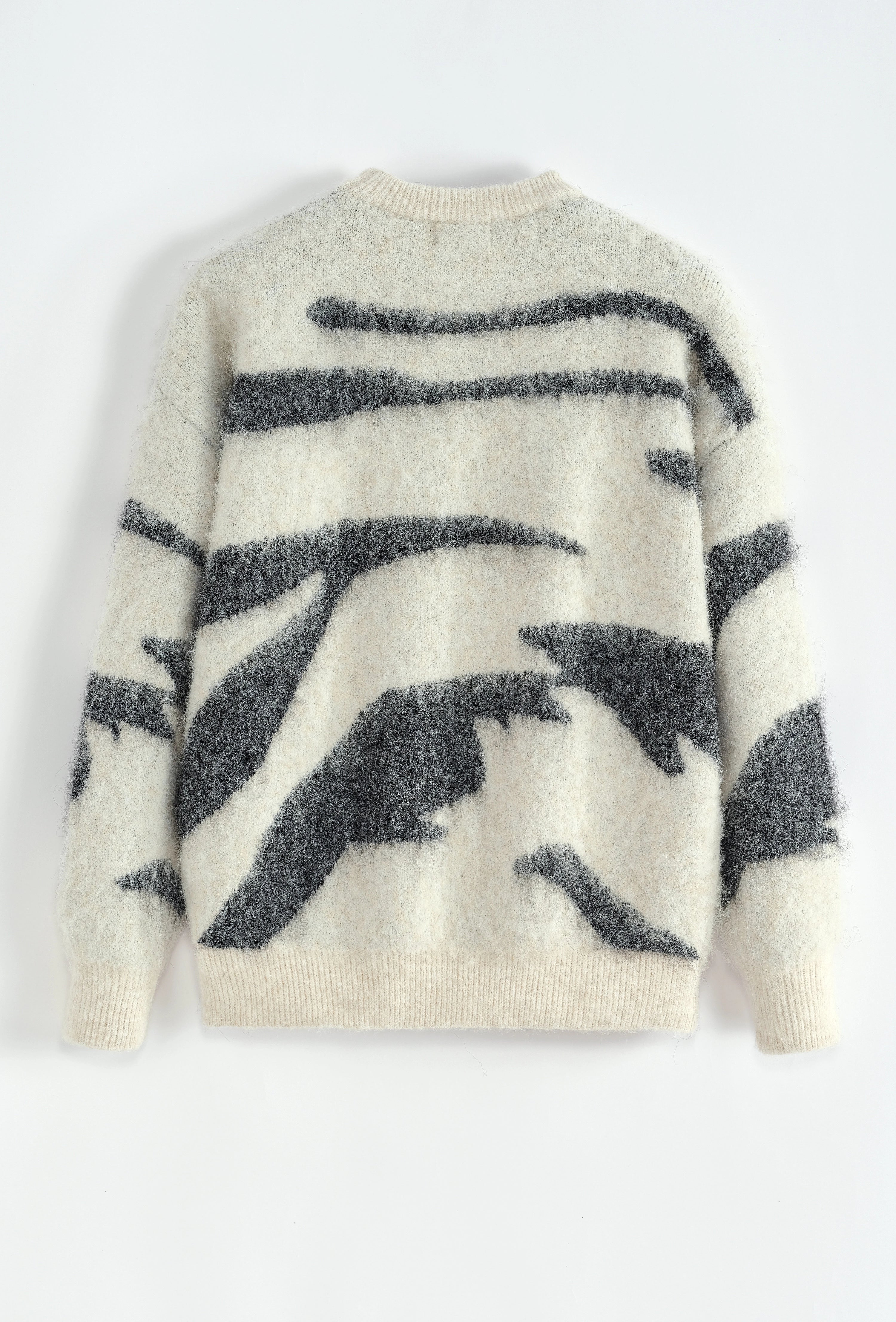 Pull sans capuche avec rayures verticales de couleur noir