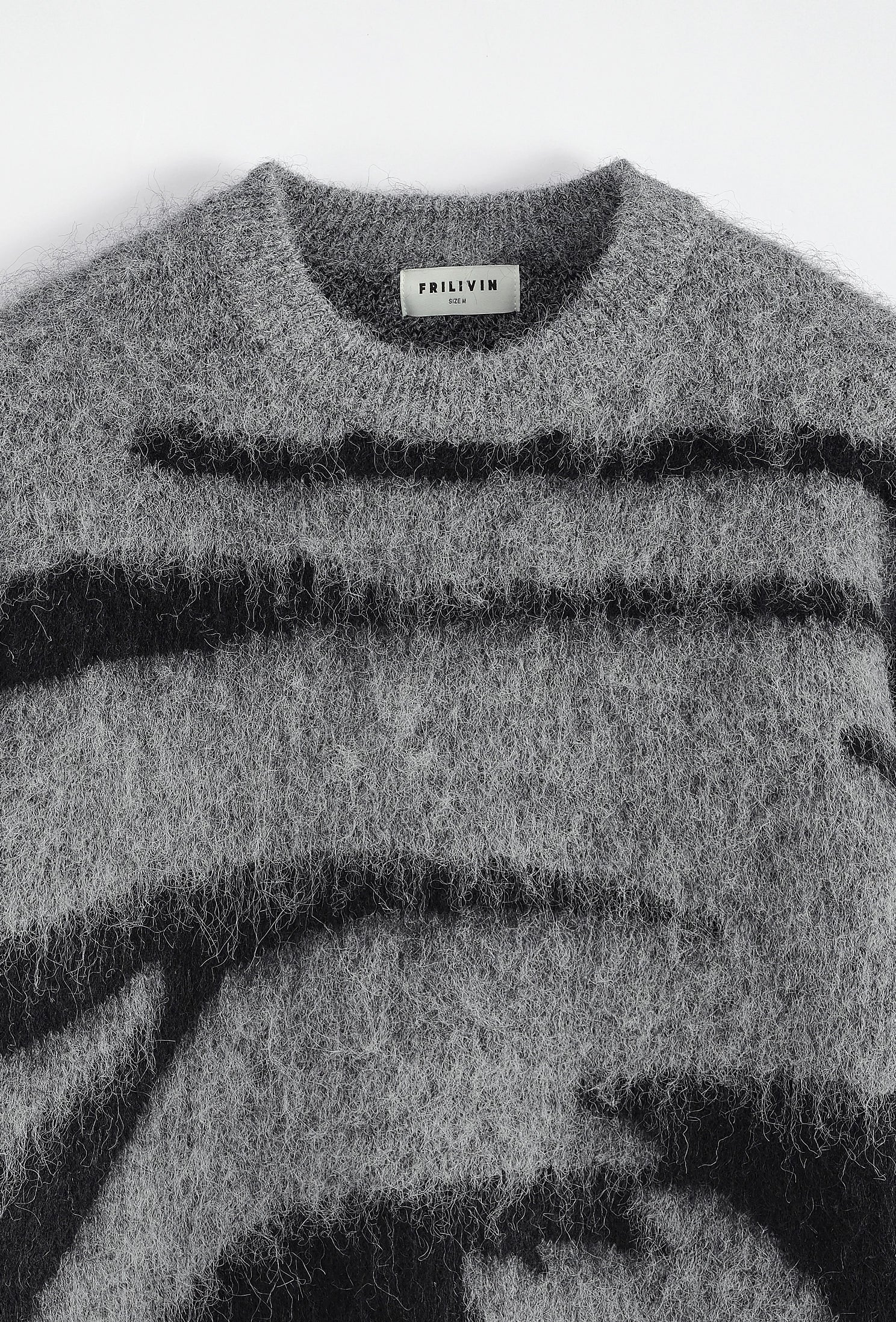 Pull sans capuche avec rayures verticales de couleur noir