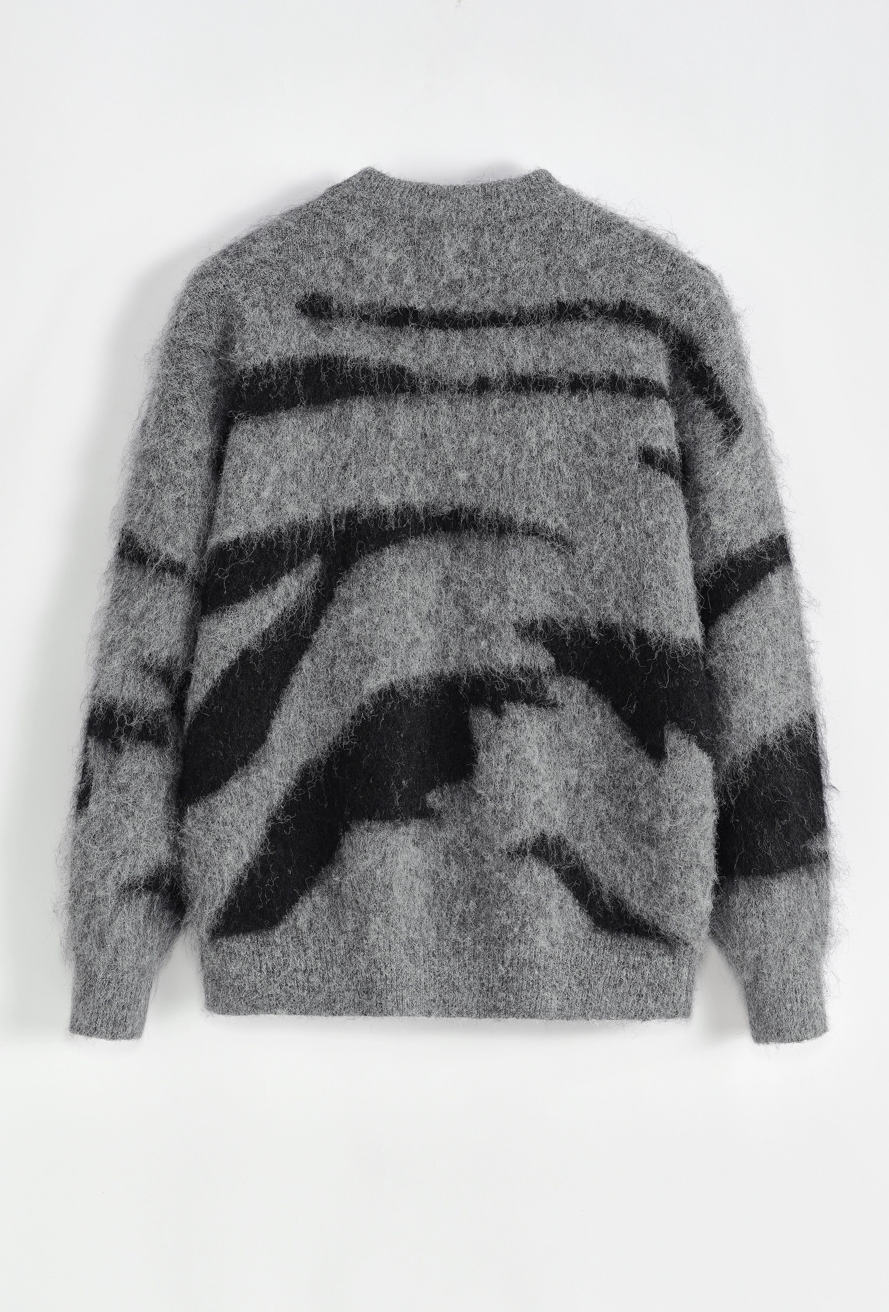 Pull sans capuche avec rayures verticales de couleur noir