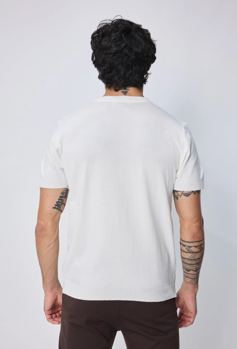 Polo uni à boutons manches courtes