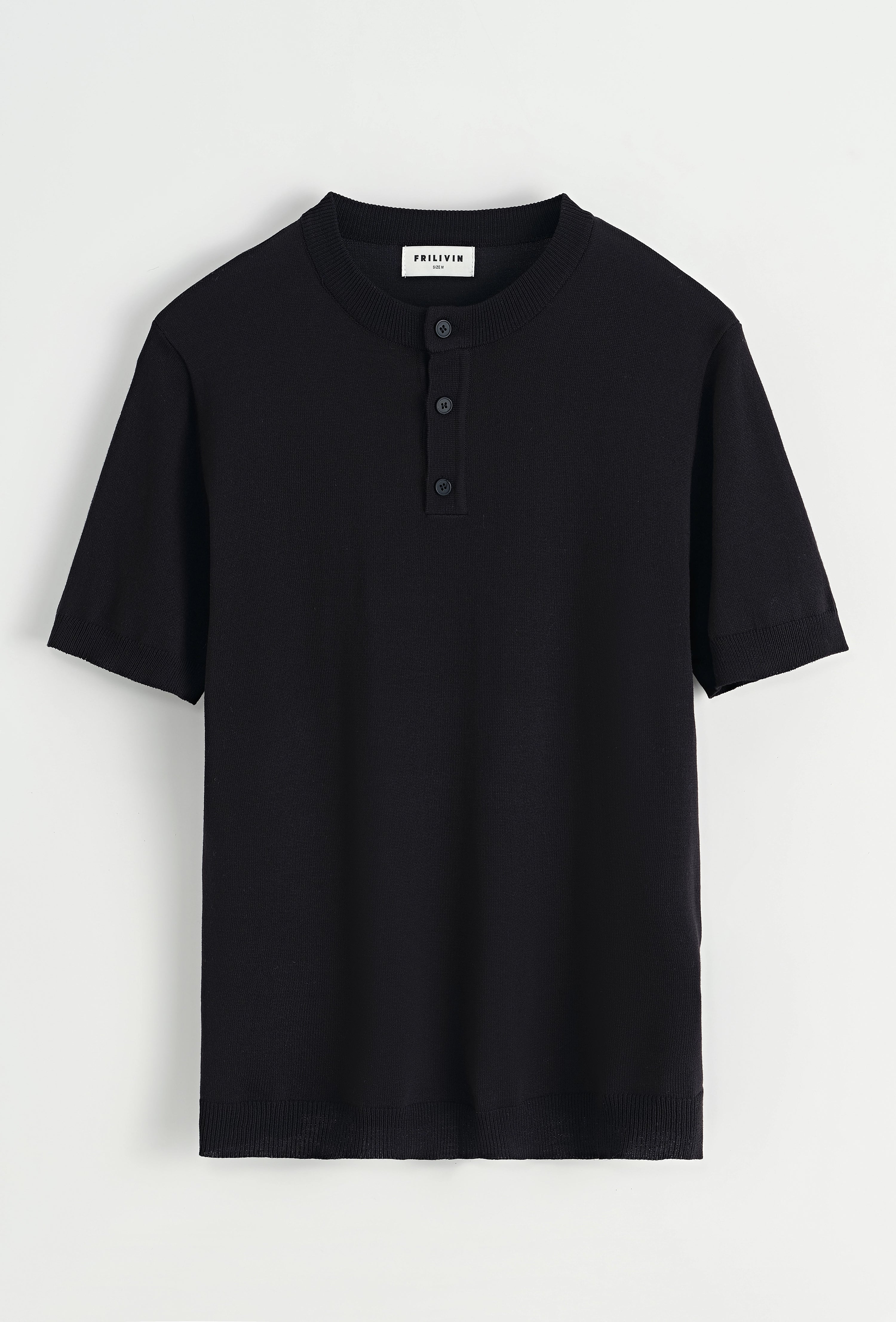 Polo uni à boutons manches courtes