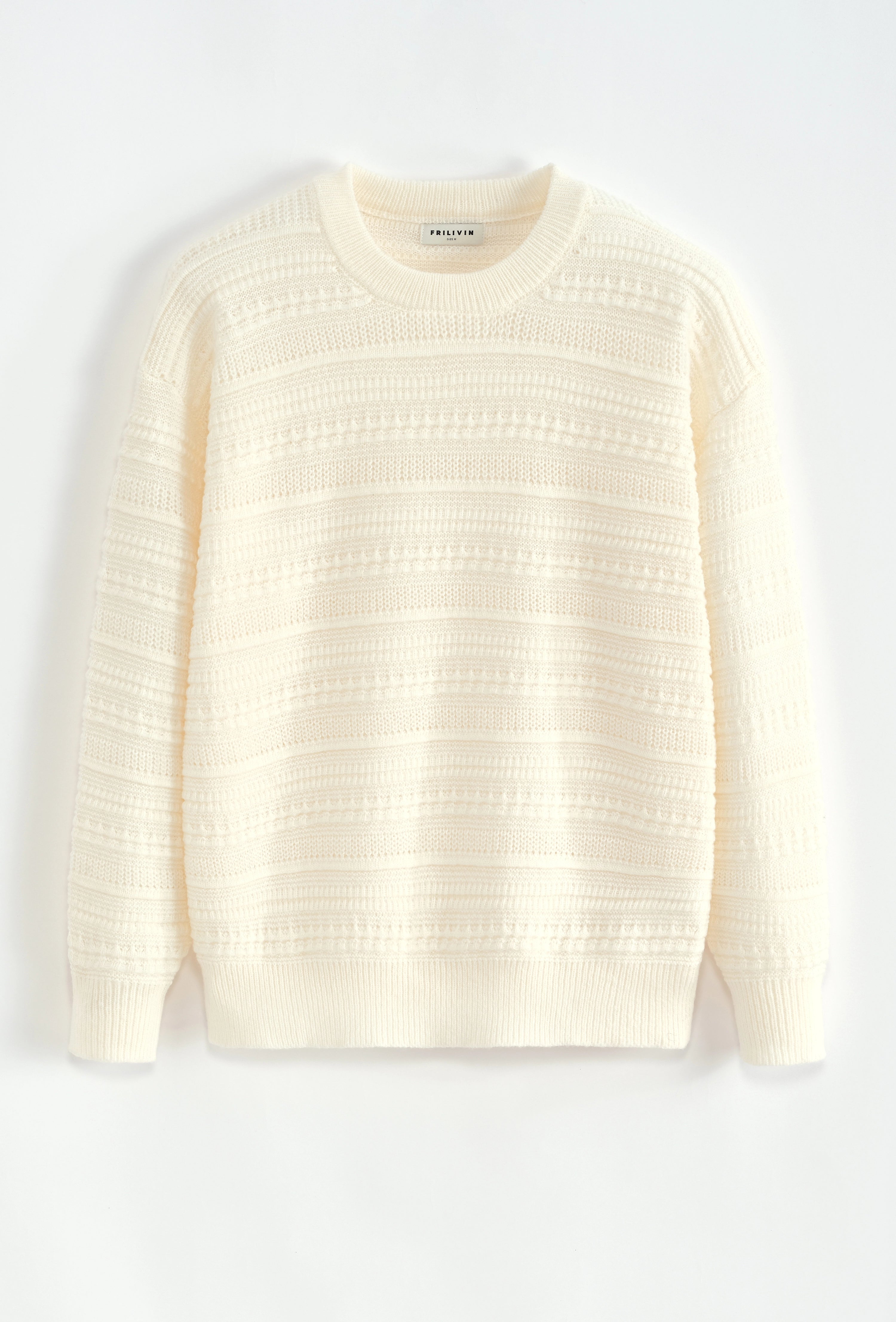 Pull uni à col rond