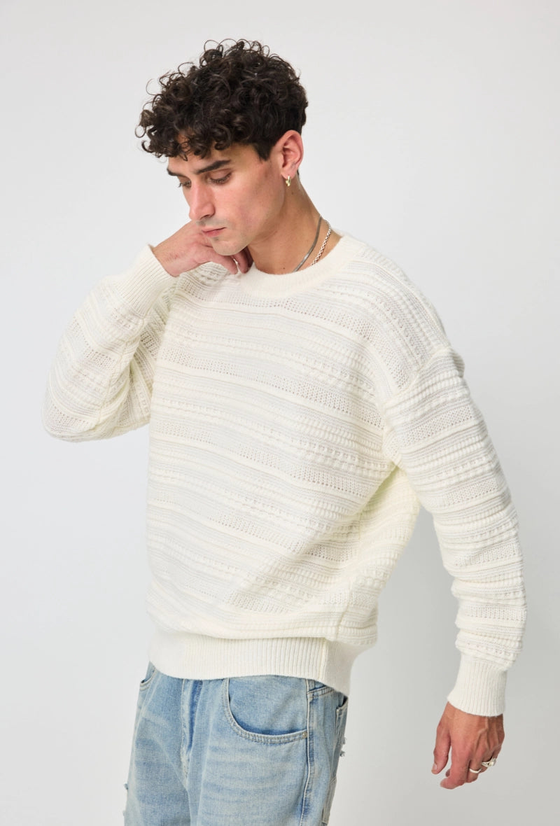 Pull uni à col rond