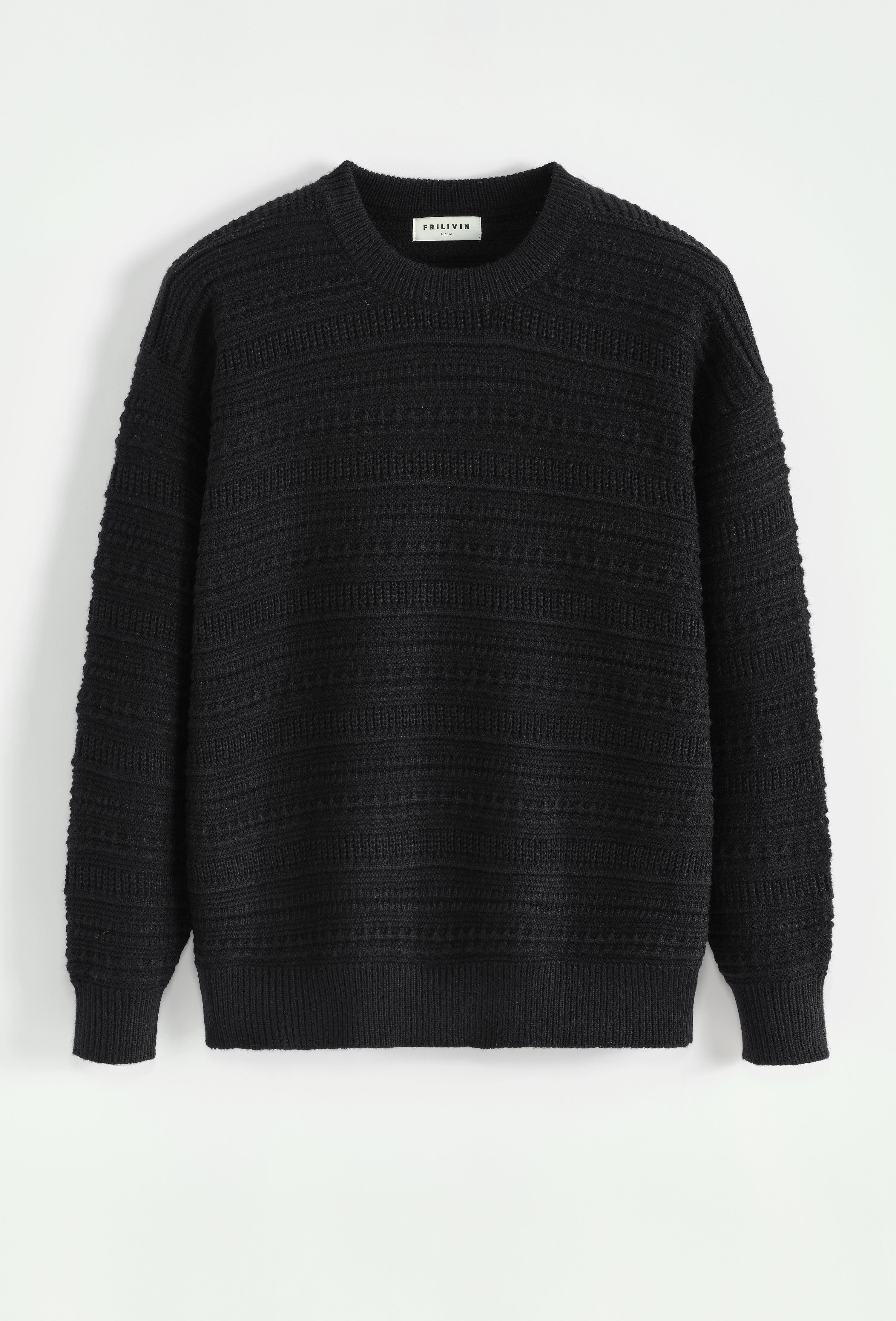 Pull uni à col rond