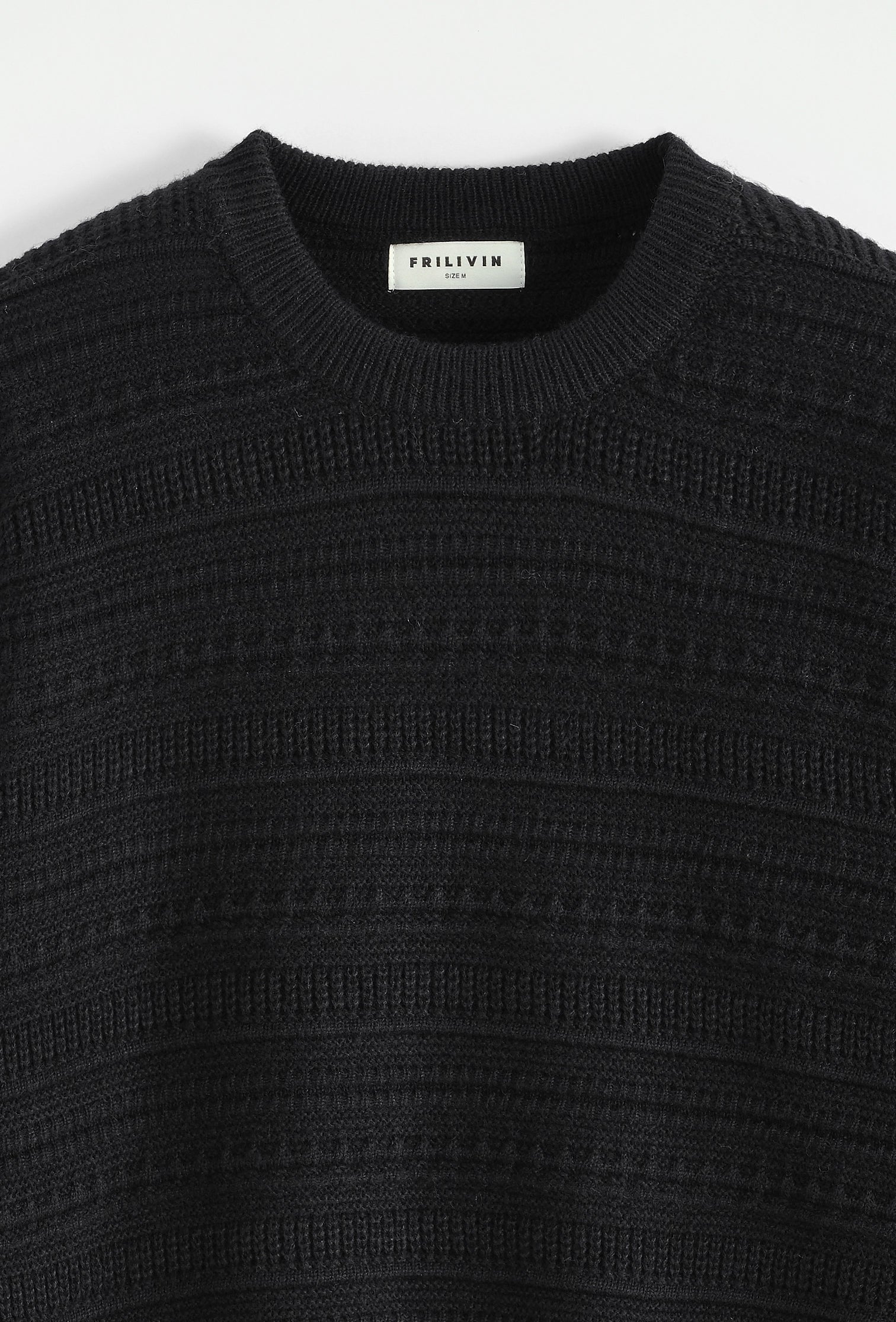 Pull uni à col rond