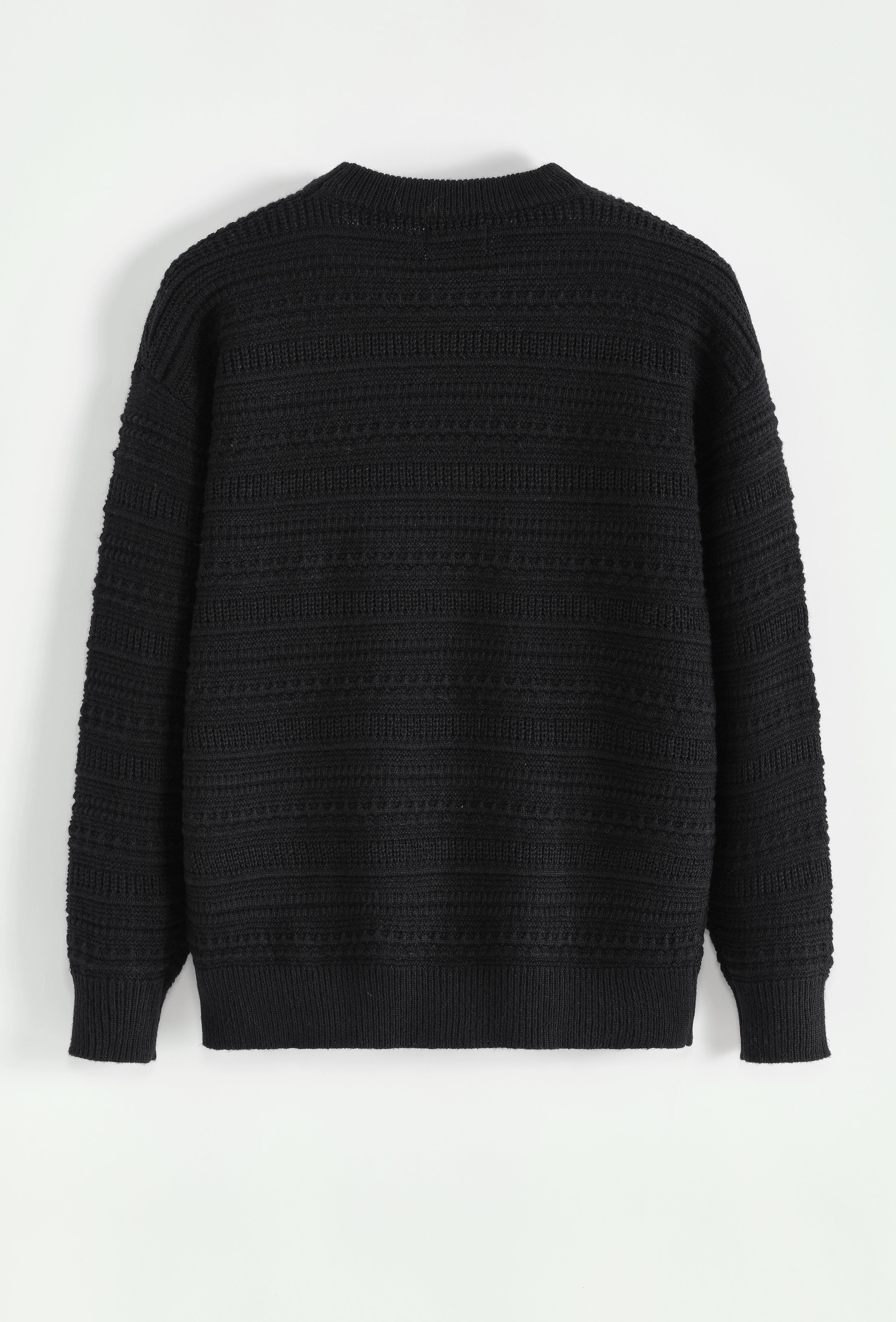 Pull uni à col rond