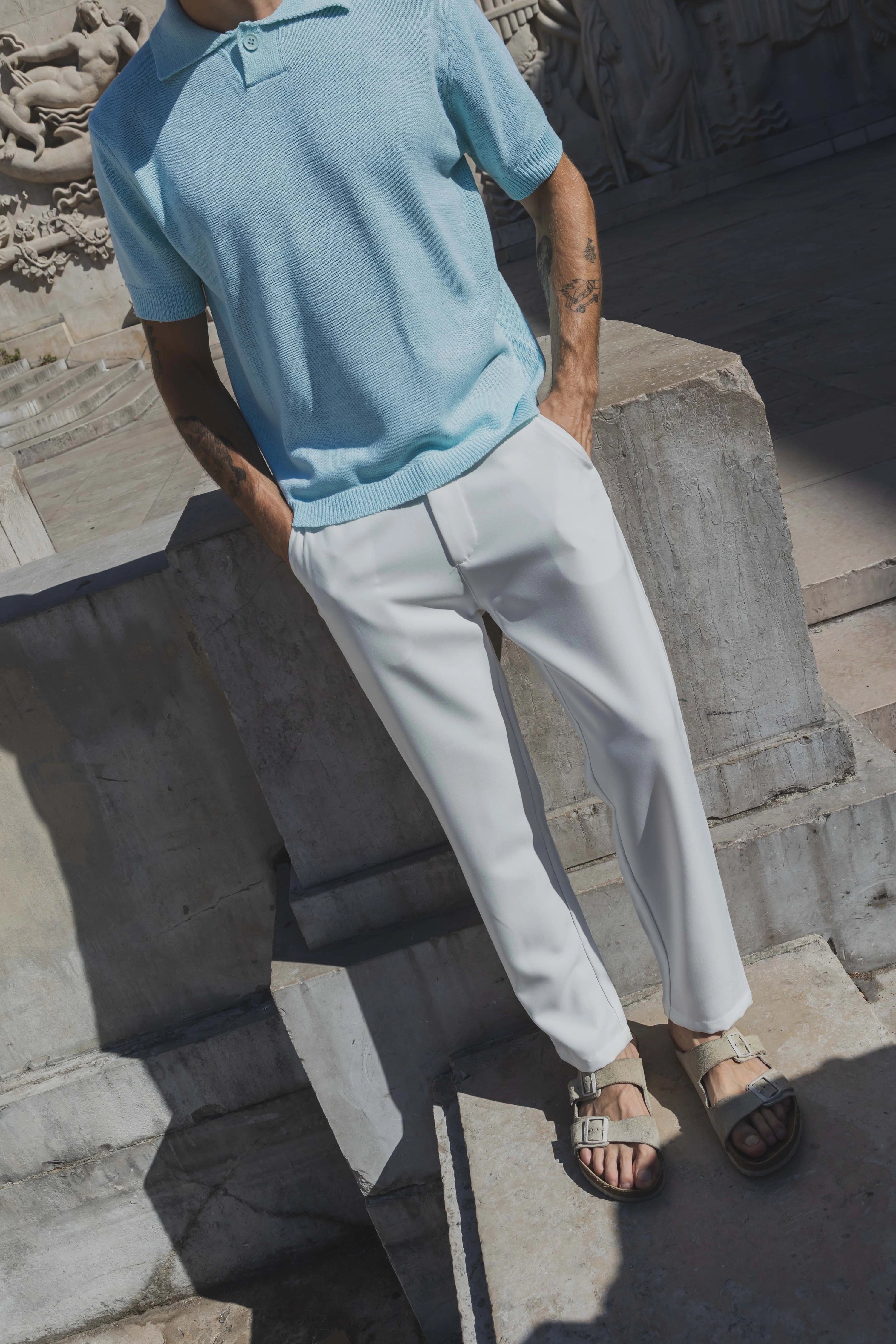 Polo uni manches courtes