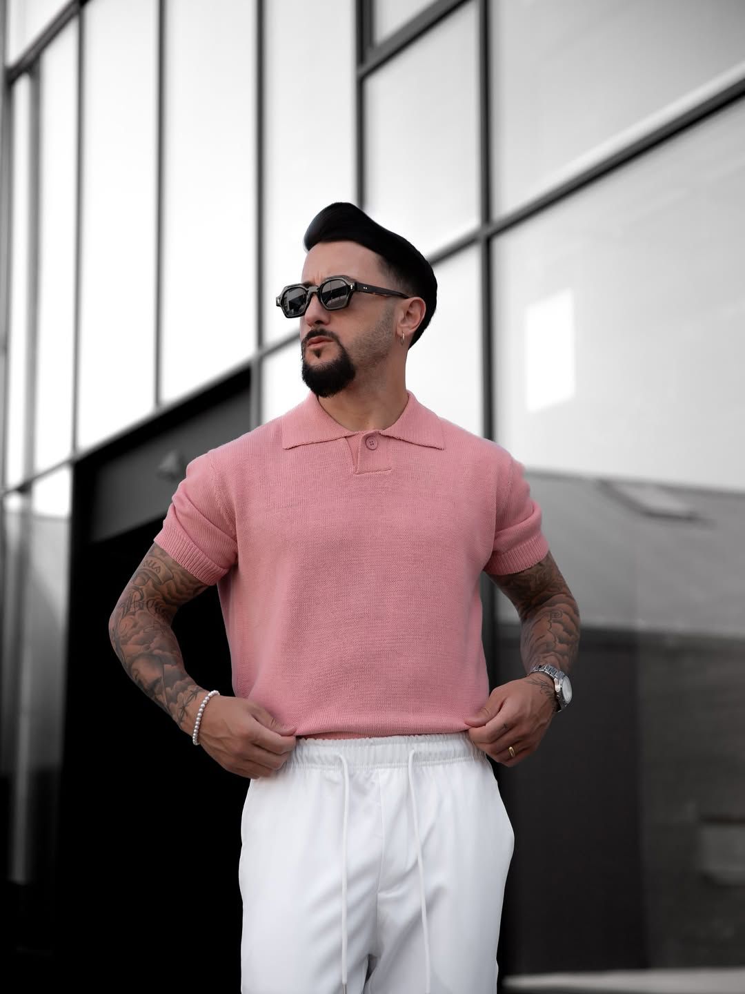 Polo uni manches courtes