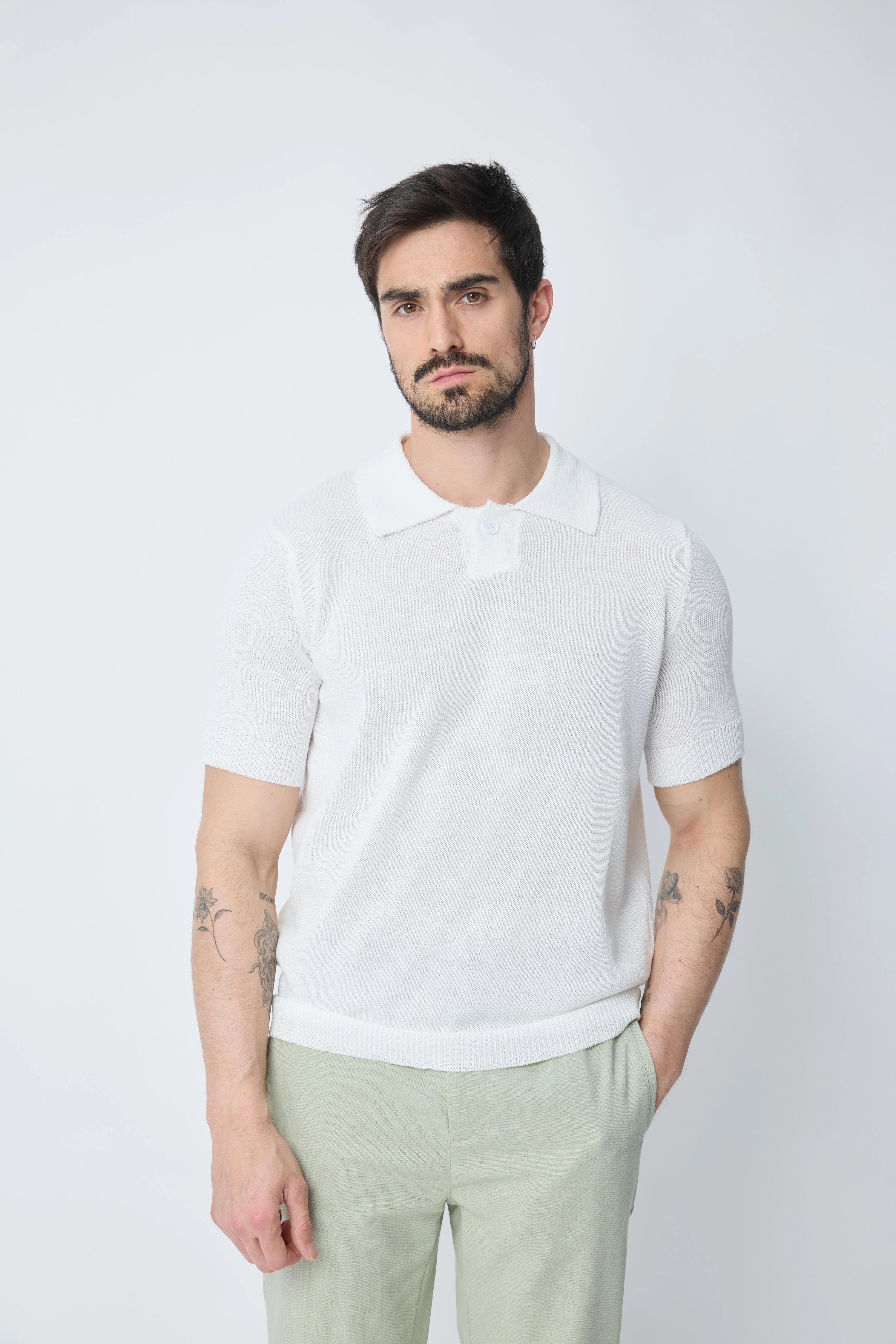 Polo uni manches courtes