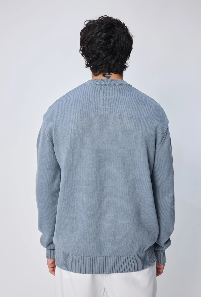 Pull à motif double cœur