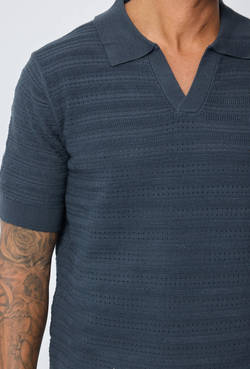 Polo basique col ouvert à revers