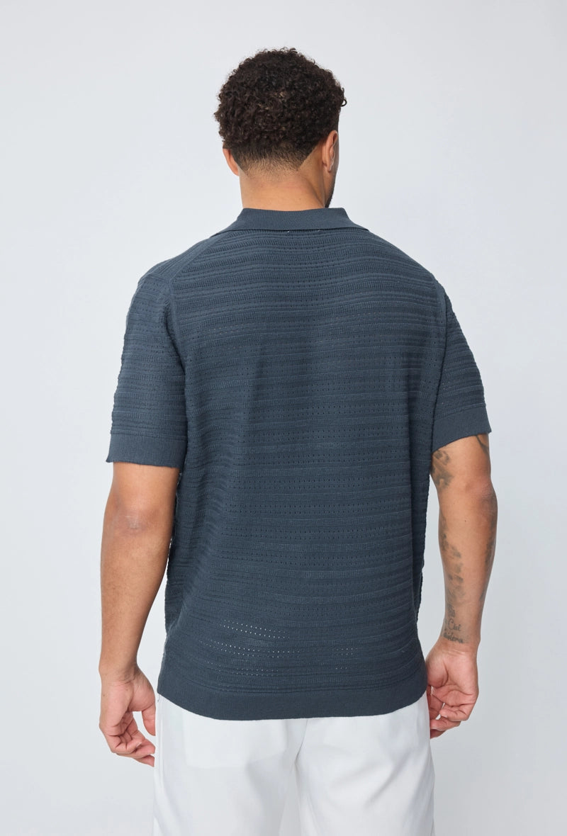 Polo basique col ouvert à revers