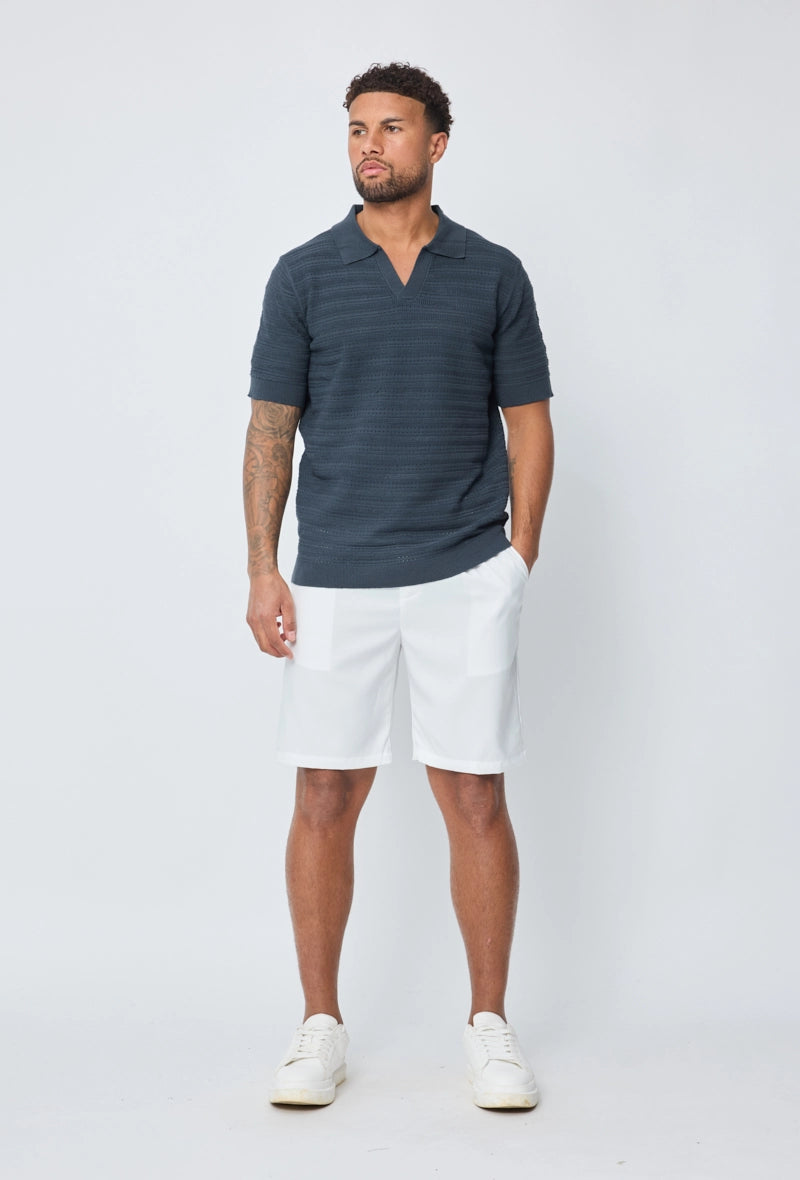 Polo basique col ouvert à revers