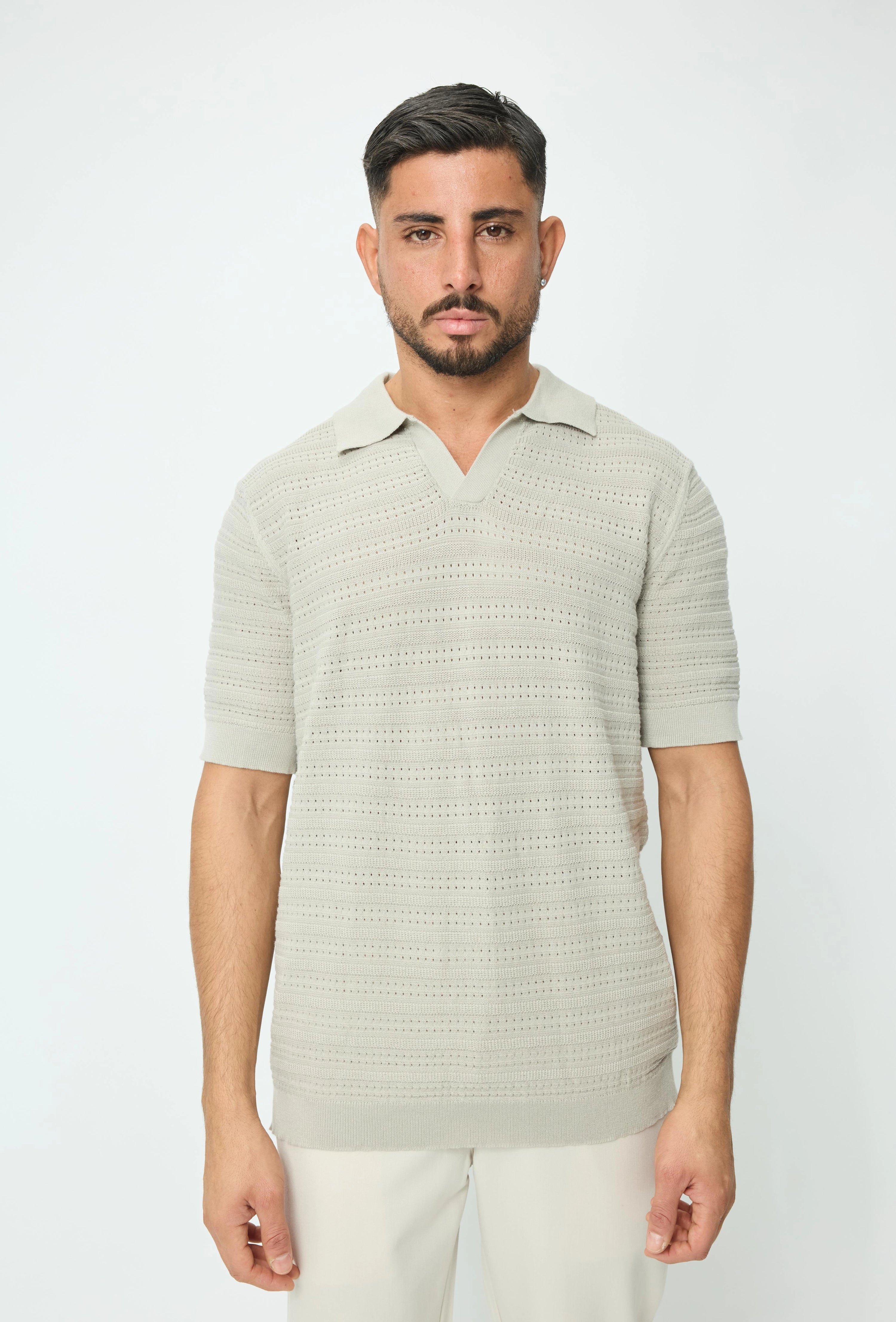 Polo basique col ouvert à revers