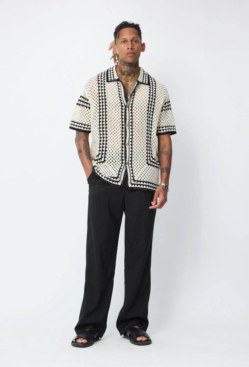 Chemise à motif crochet