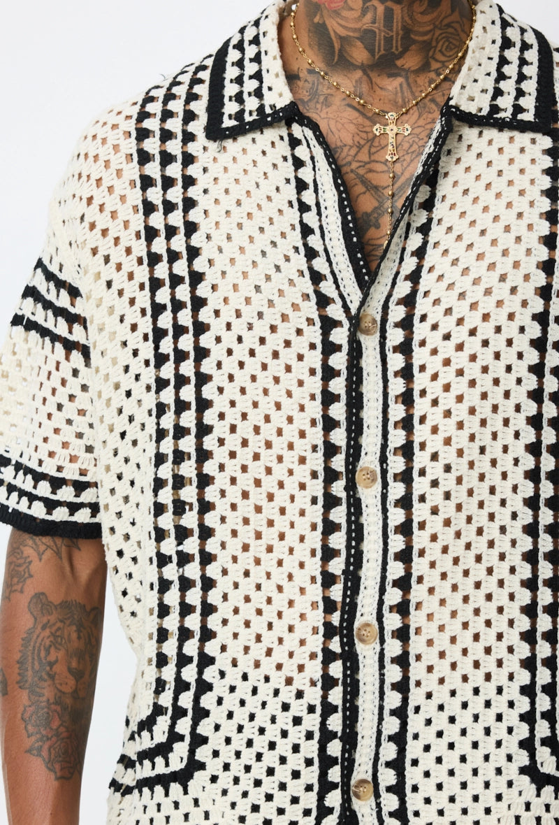 Chemise à motif crochet