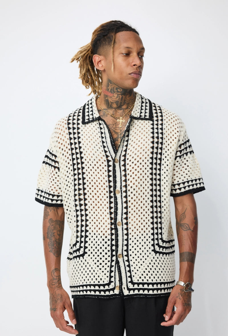 Chemise à motif crochet