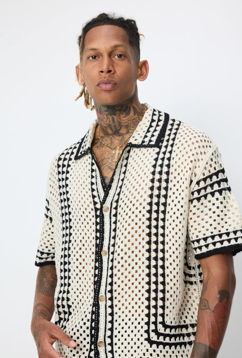 Chemise à motif crochet