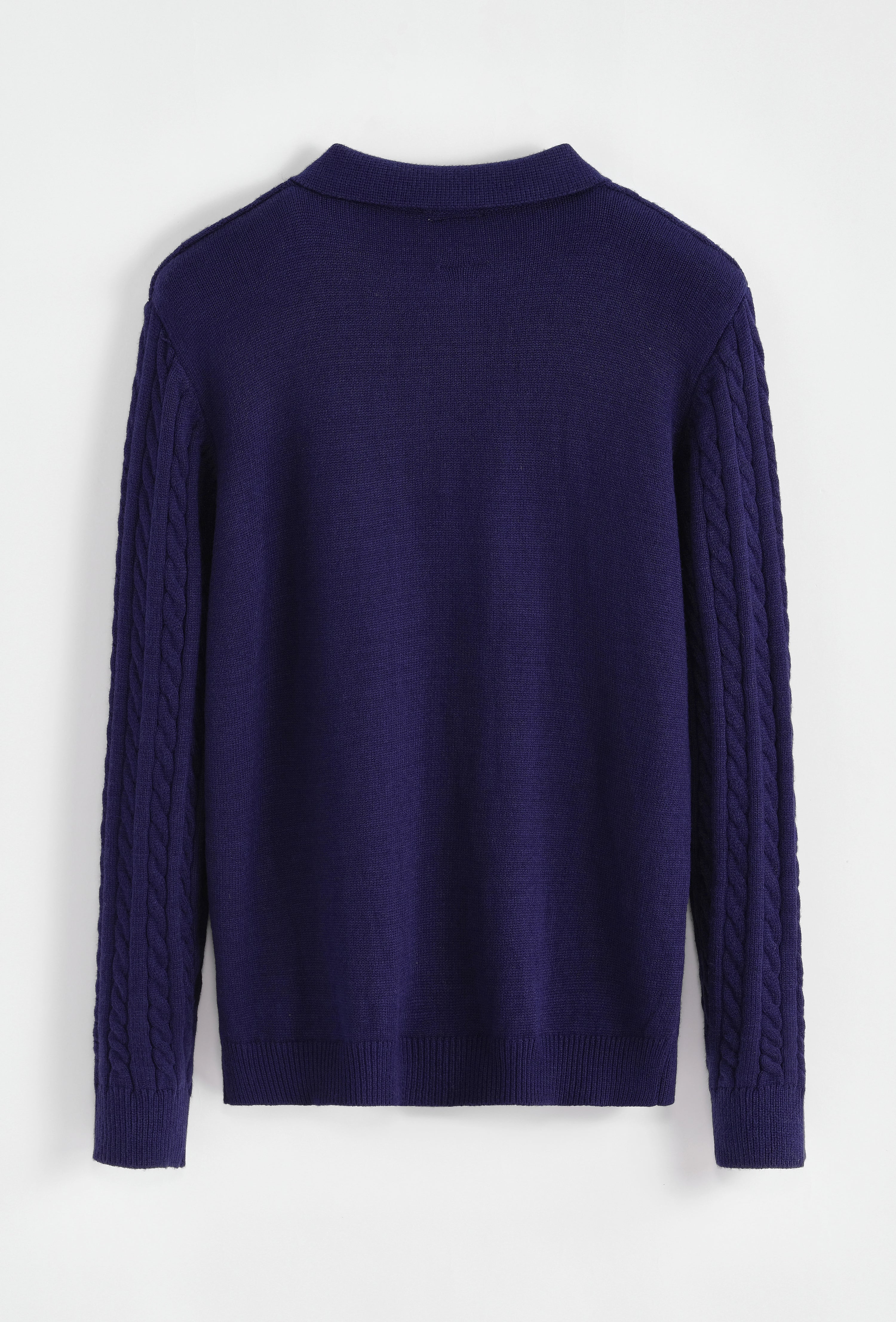 Pull à zip avec motif col polo