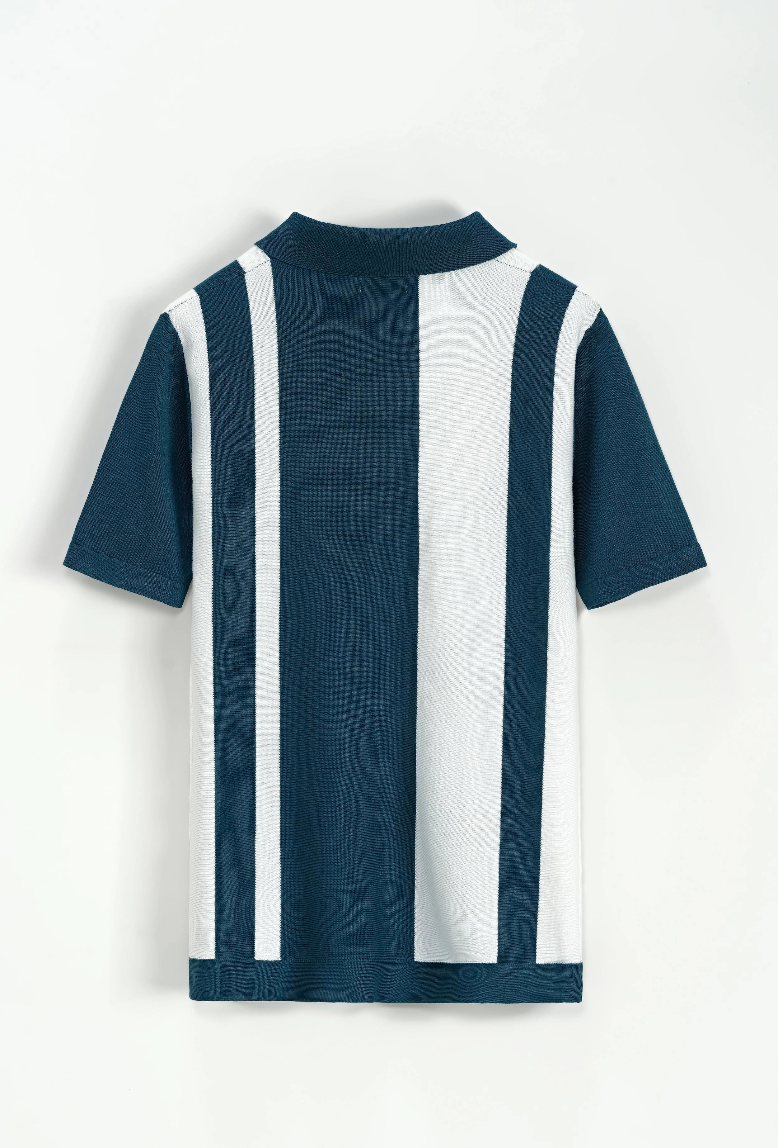 Side-striped zipped polo shirt