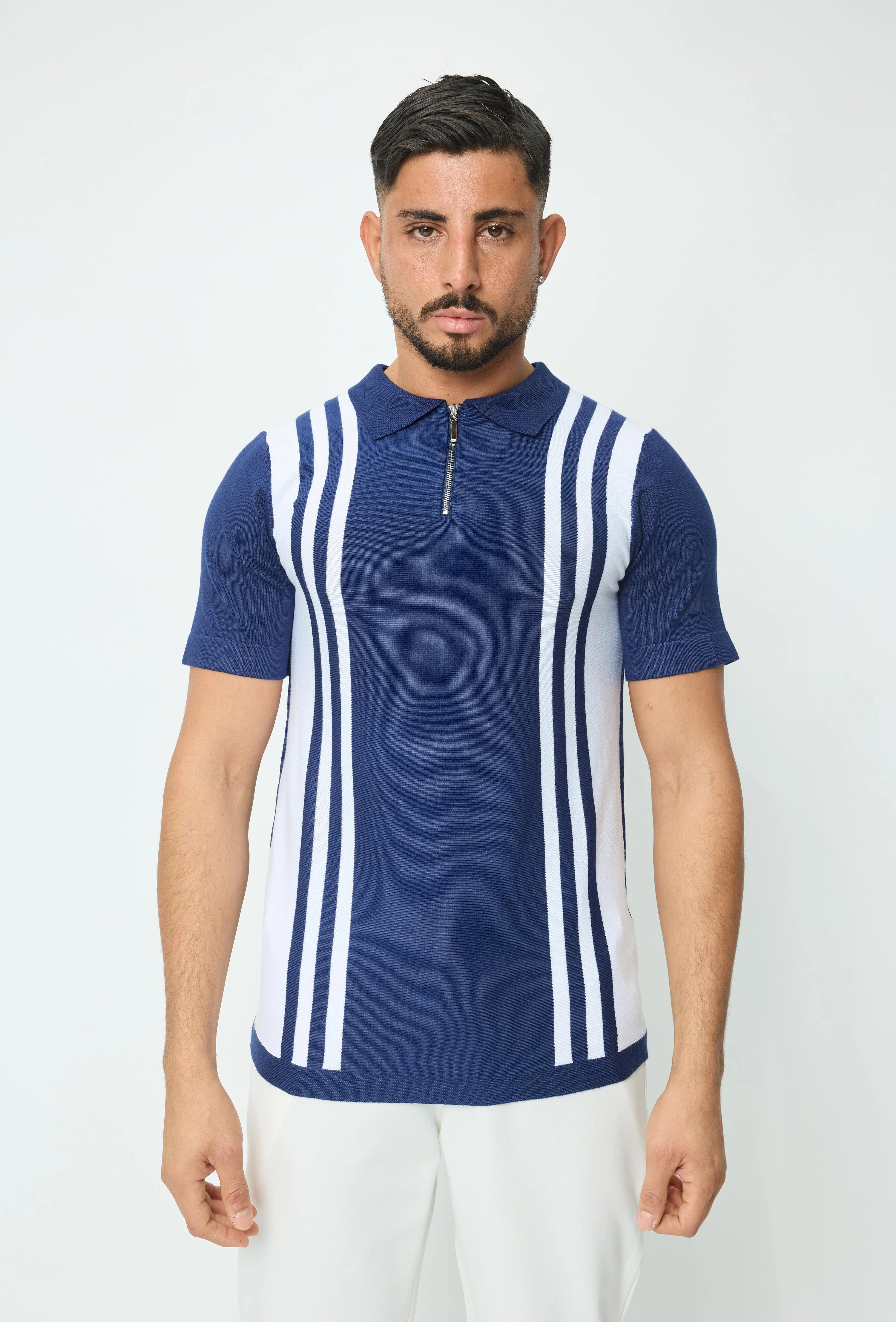Polo avec détail à rayure