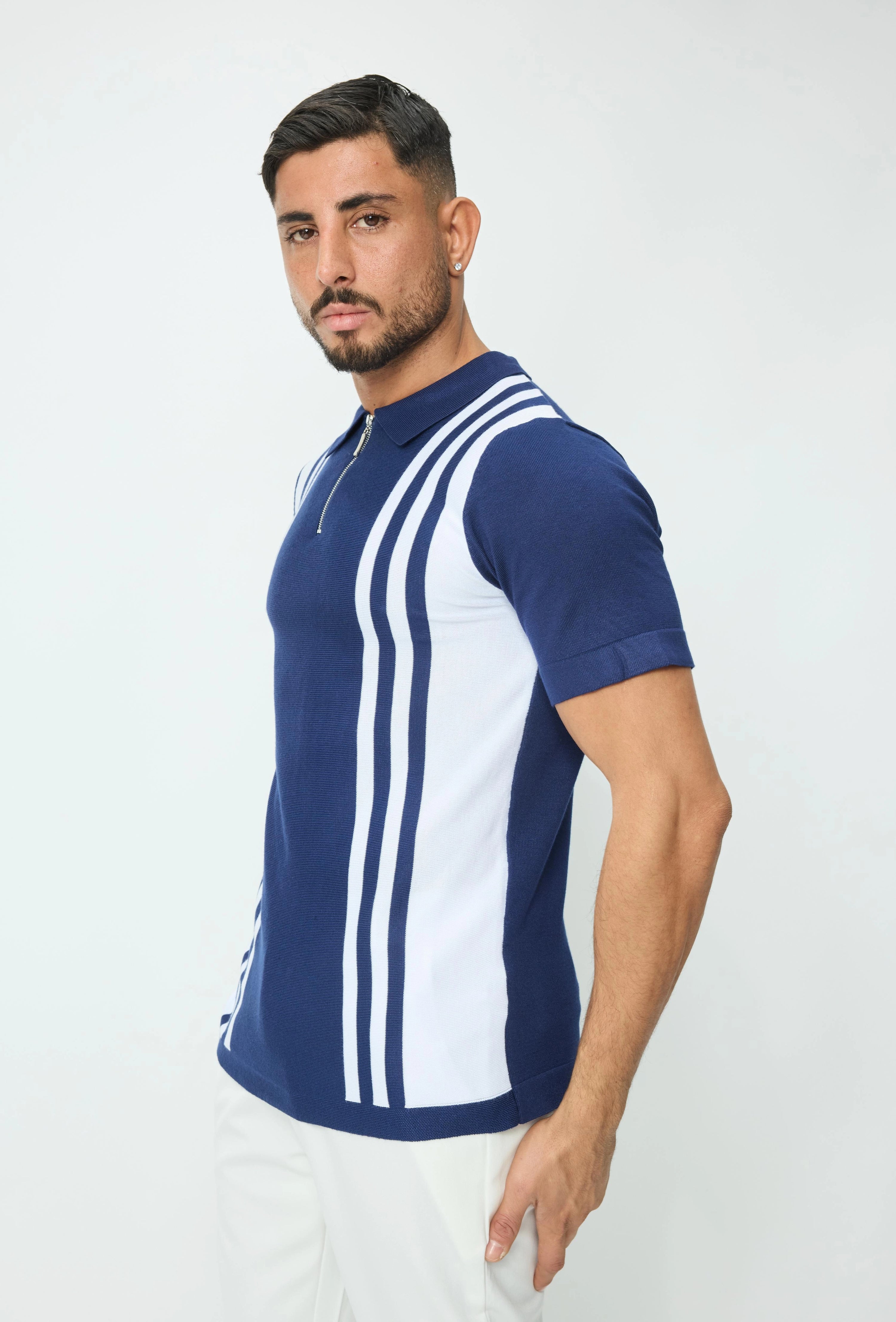 Polo avec détail à rayure