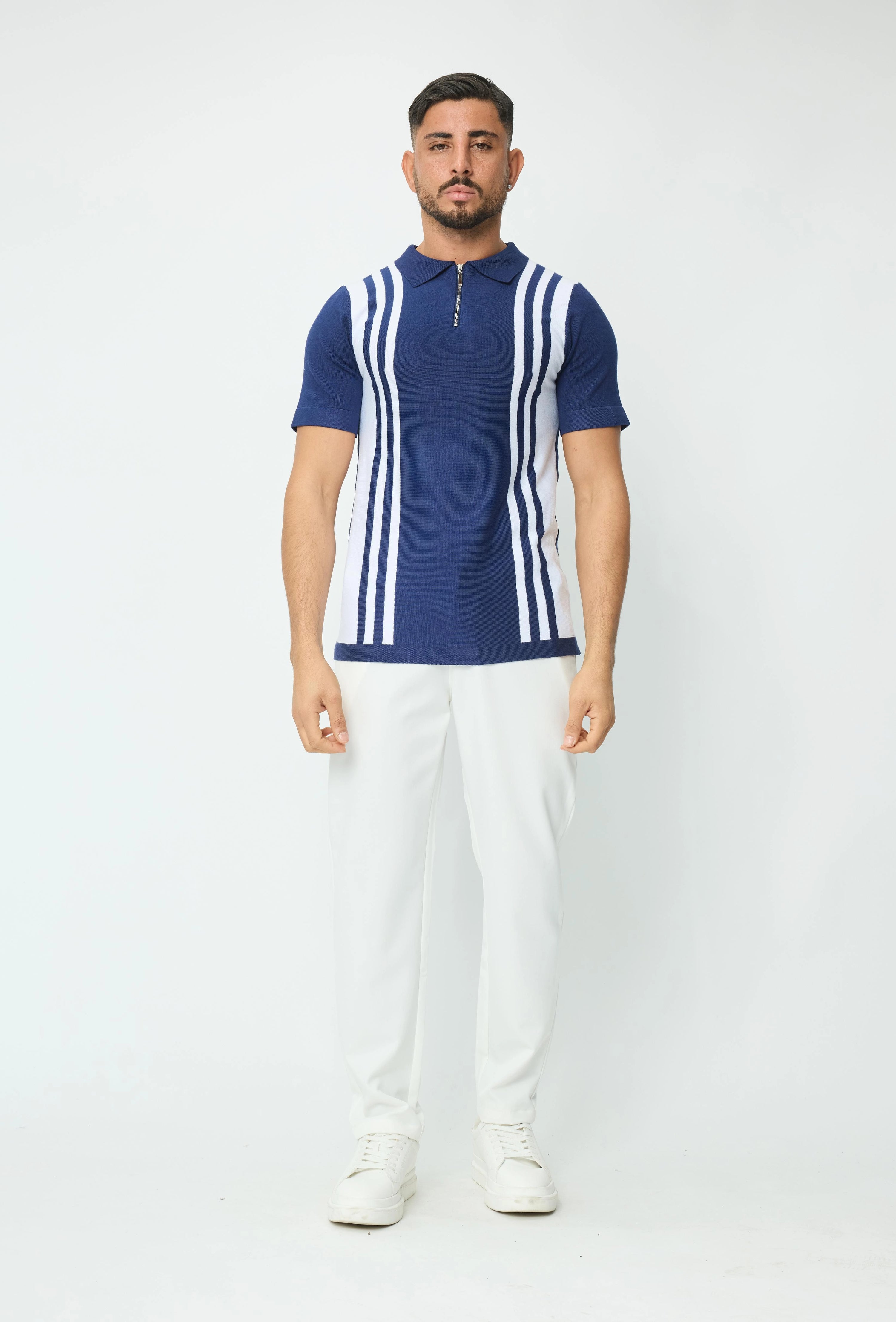 Polo avec détail à rayure