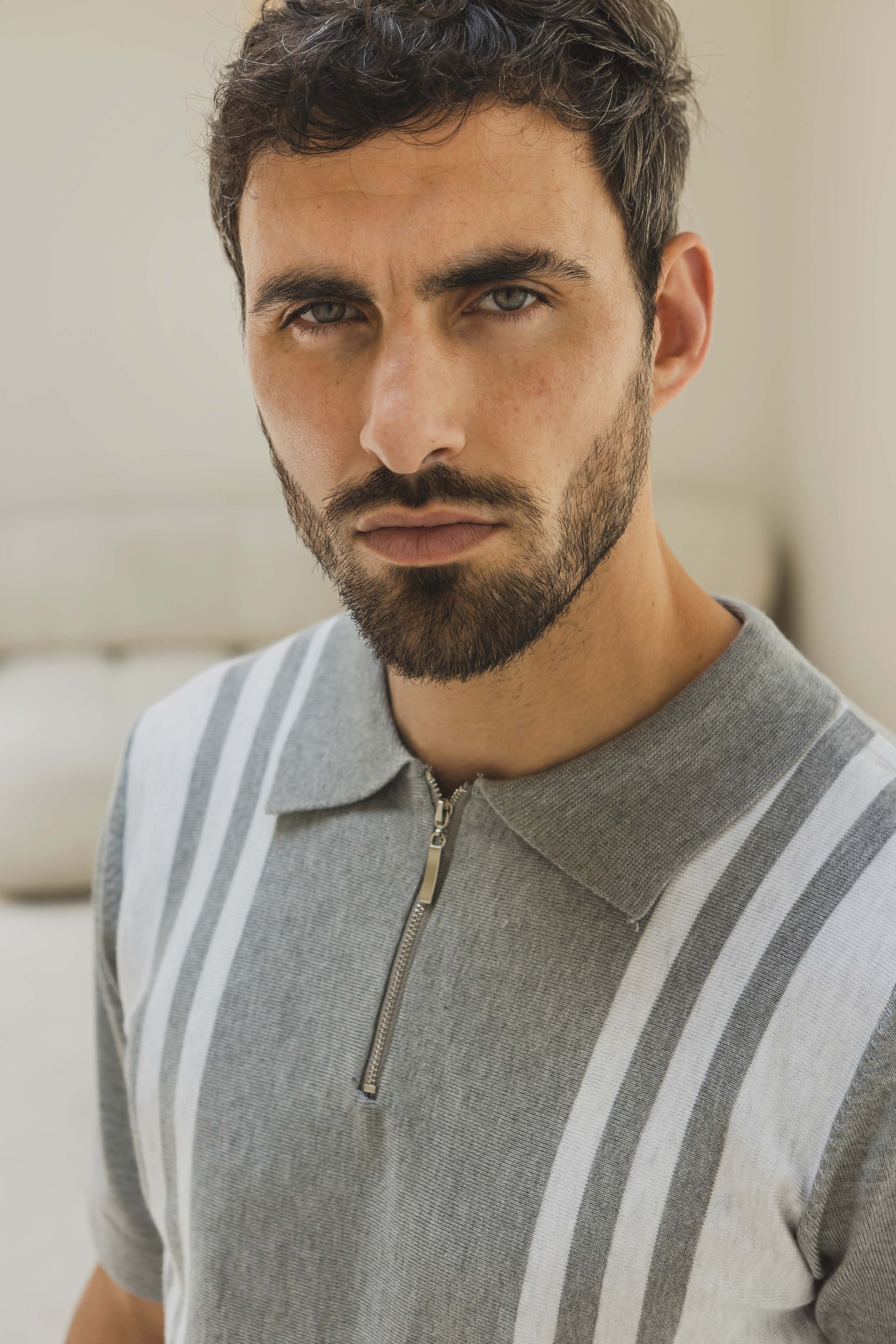 Polo avec détail à rayure